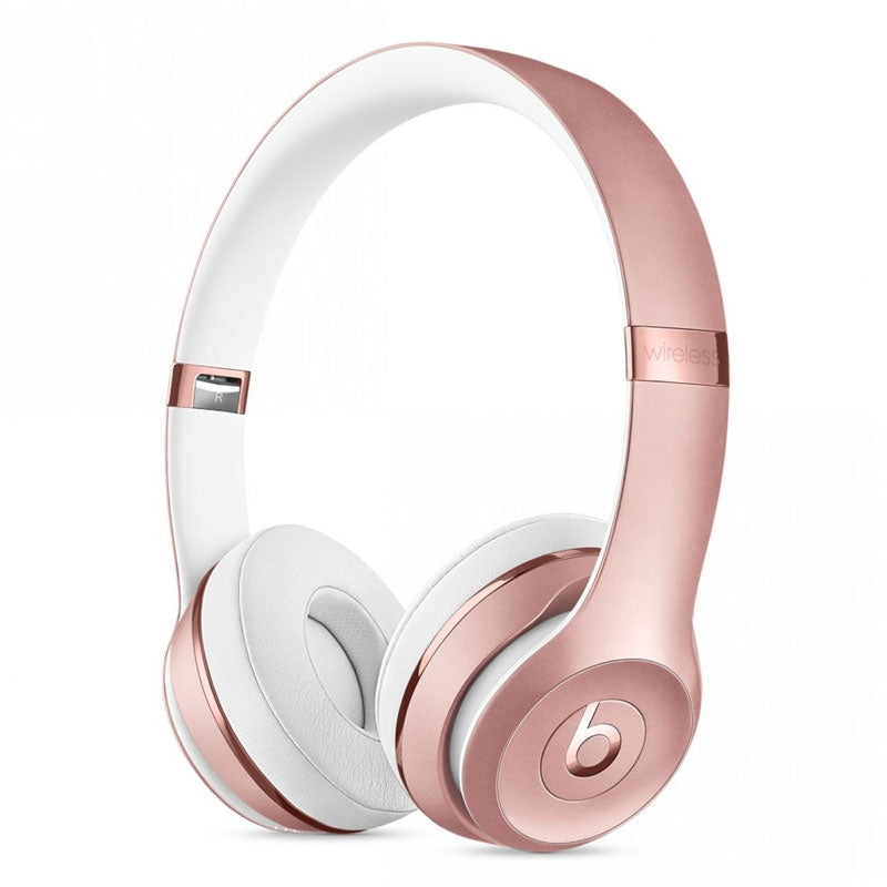 Beats Solo3 Wireless On-Ear Headphones with Bluetooth - Rose Gold (BTMX442) | Noise Isolating for Music, Gaming & Travel