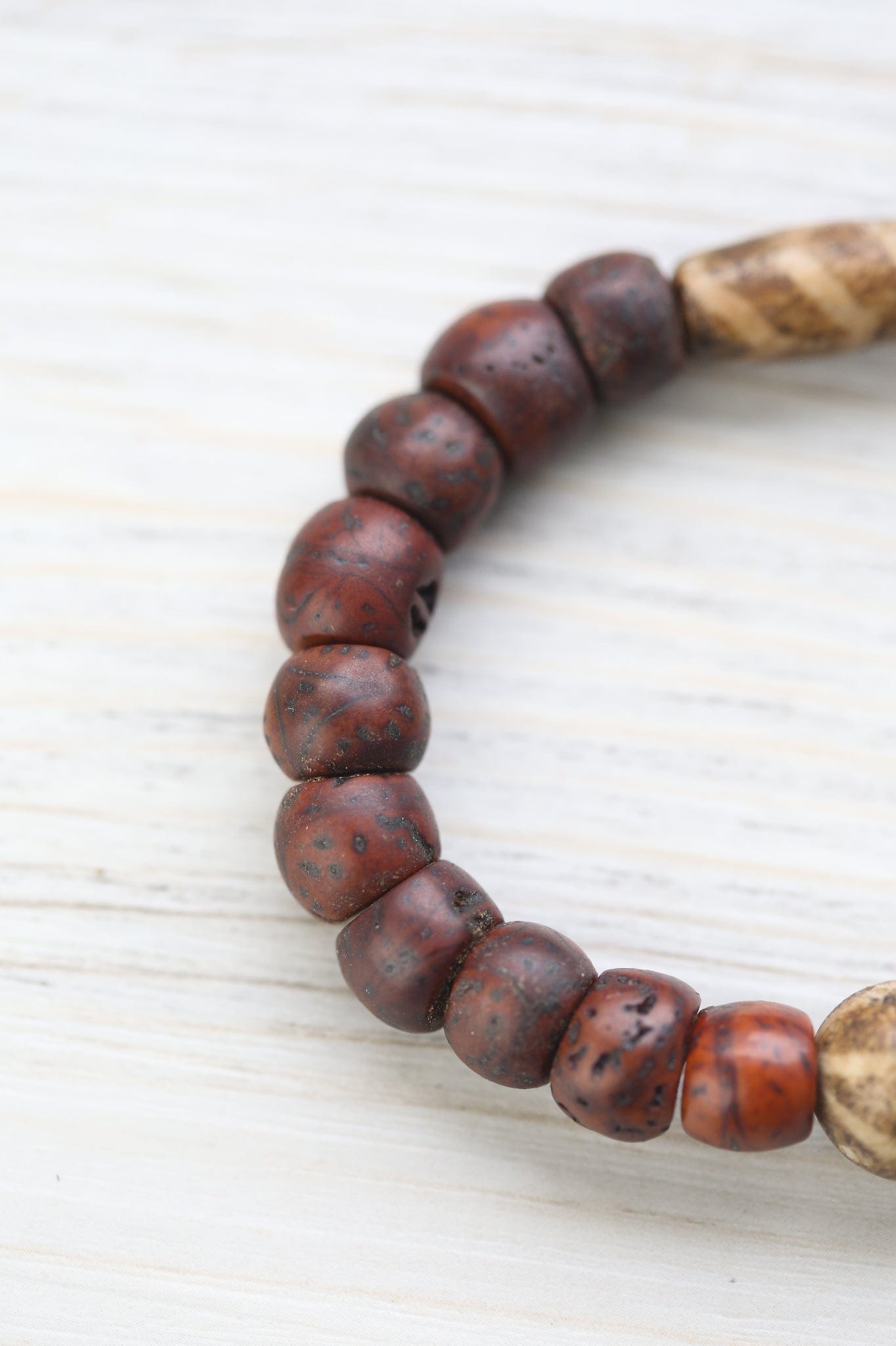 Antique Tibetan Bodhi & Pumtek Thunderbolt Bracelet - Handmade Buddhist Mala Beads for Meditation, Yoga & Spiritual Protection - Perfect Gift for Mindfulness Practitioners
