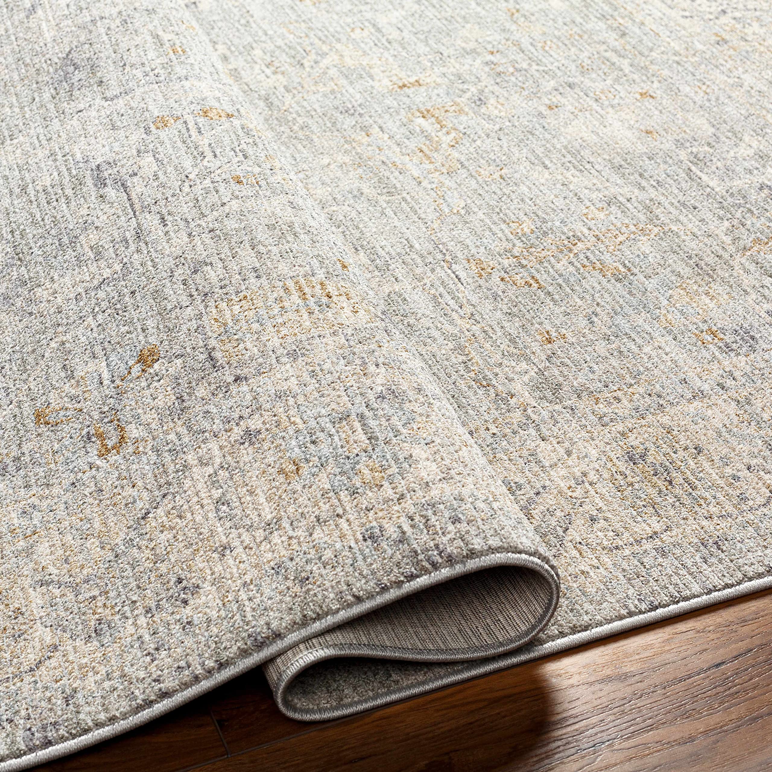 Premium Hauteloom MERV 13 Living Room & Bedroom Area Rug - Soft Gray & Brown Modern Design - 7'10