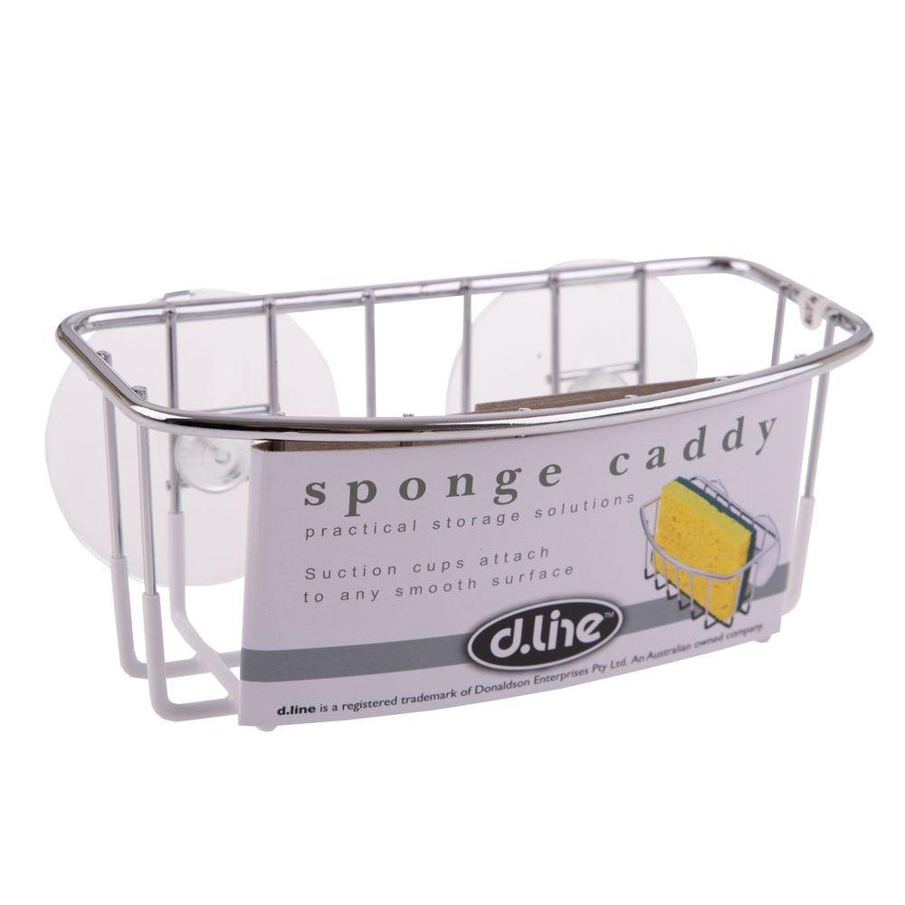 Stainless Steel Chrome Suction Sponge Holder - Rustproof Kitchen Organizer for Sink, Dishwashing & Countertop Storage - Perfect for Bathroom, RV & Boat Use
