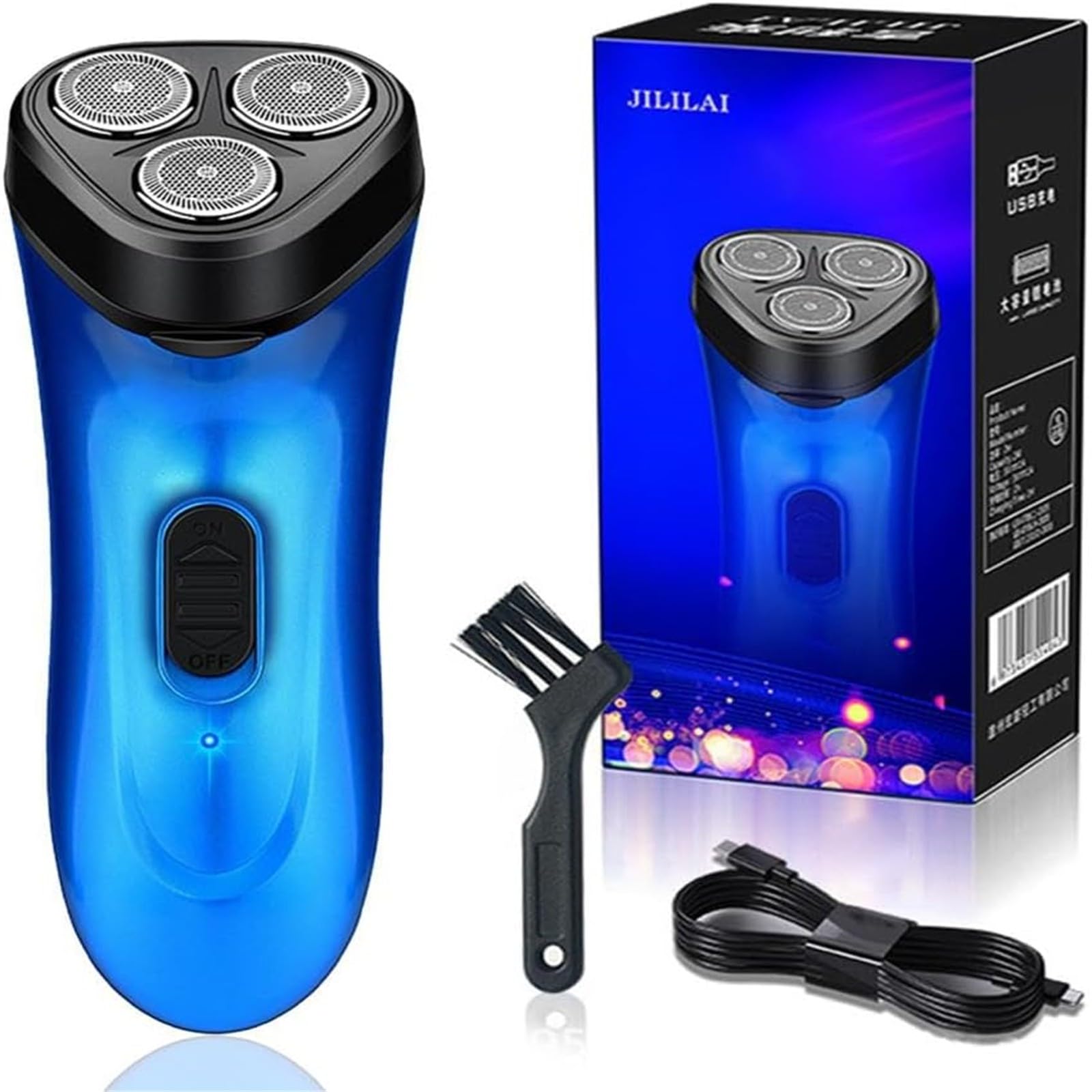 2025 Rechargeable Electric Razor for Men - Waterproof Wet/Dry Cordless Shaver with Travel Case - Perfect Gift for Husband, Father, Boyfriend - Ideal for Home, Travel & Gym Use
