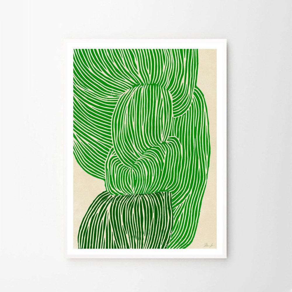 THE POSTER CLUB Rebecca Hein Green Ocean Art Print - A5 Size Wall Decor for Living Room, Bedroom & Office | Coastal Themed Home Decor