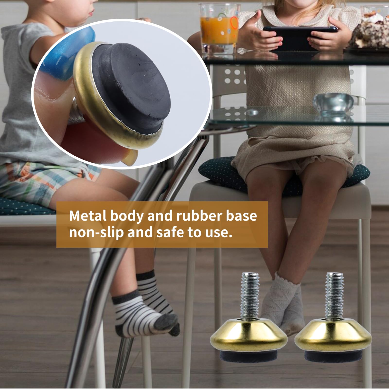 20Pcs M6 Swivel Furniture Leg Levelers - 1