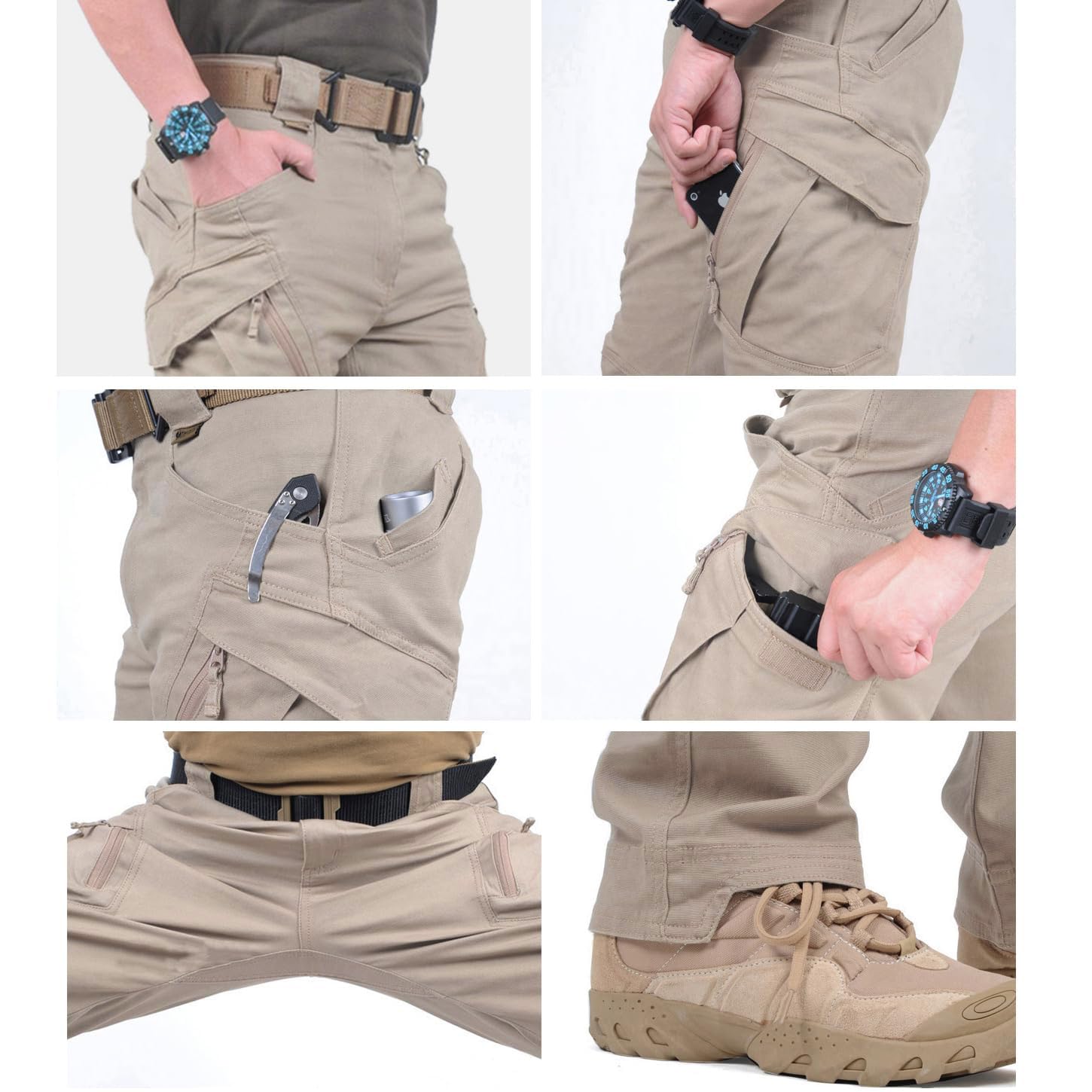 Susclude Men's Tactical Cargo Pants - Ripstop Military Combat Work Trousers for Outdoor Hiking & Adventure | Durable Outdoor Pants for Work, Tactical Training & Camping