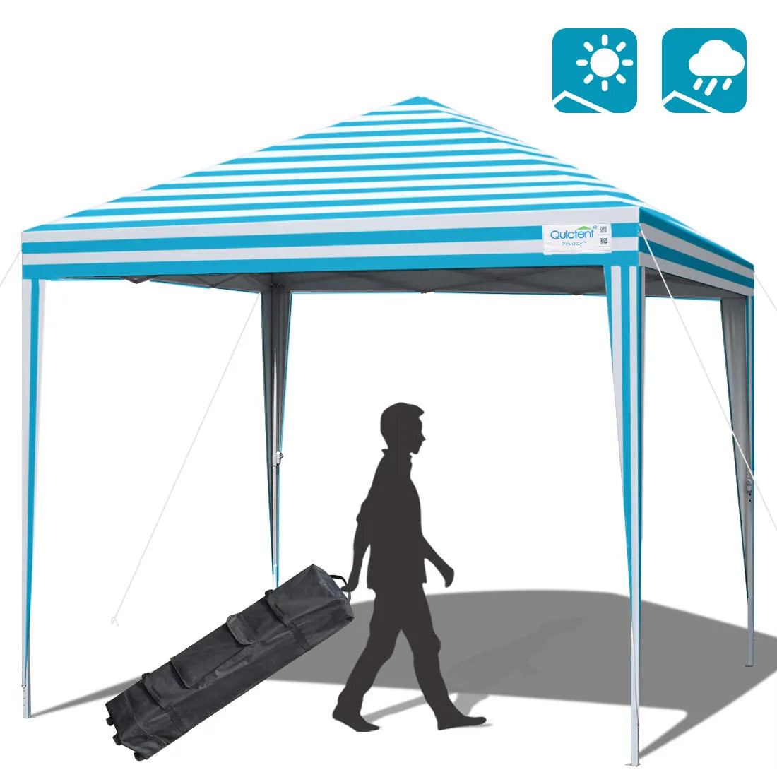 10' x 10' Instant Pop Up Canopy Tent with No Side Walls - Portable Outdoor Shelter for Camping, Beach, Picnics & Backyard Parties