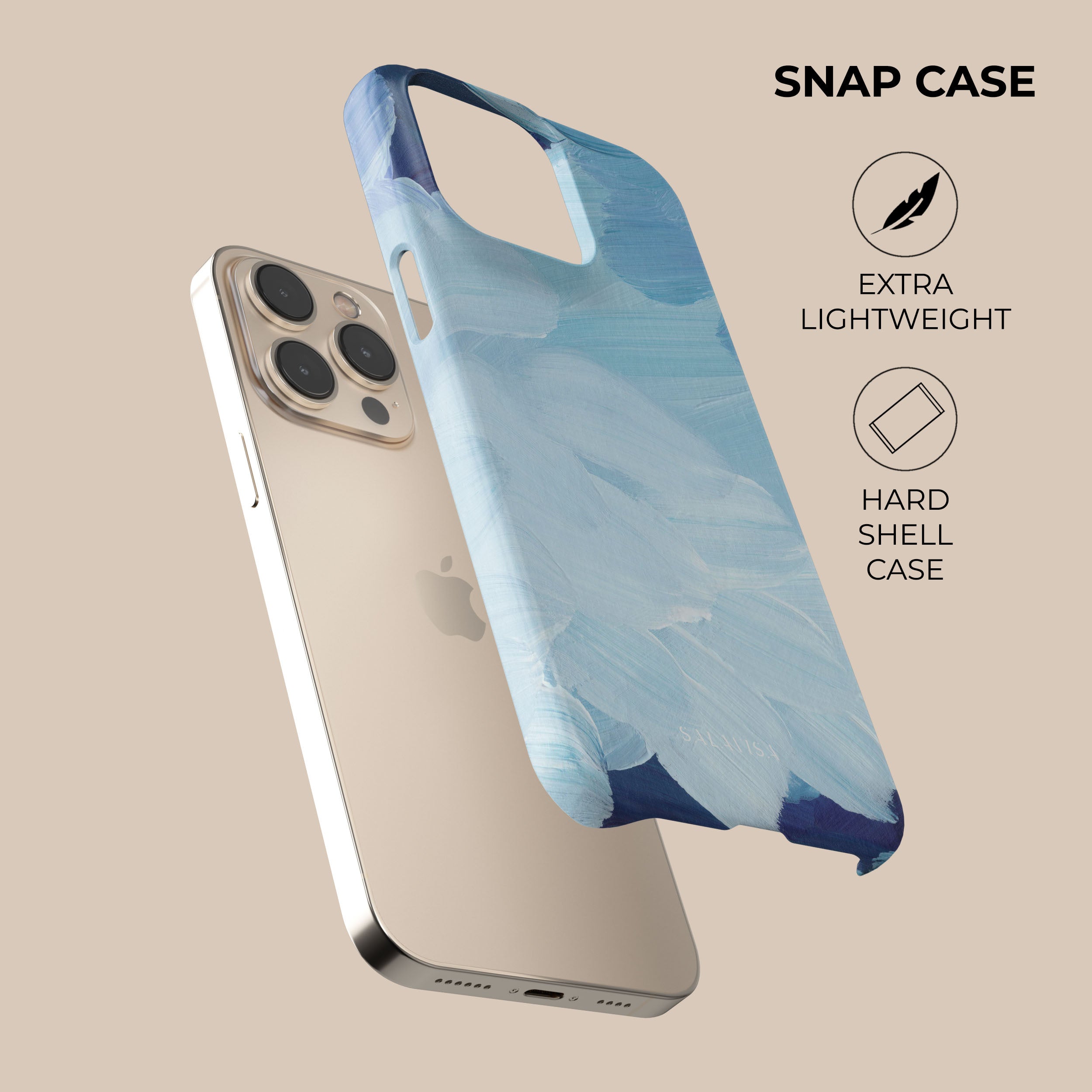 Premium Ocean Blue Paint Design Shockproof Phone Case - Durable Protection for iPhone & Samsung - Perfect for Outdoor, Travel & Daily Use