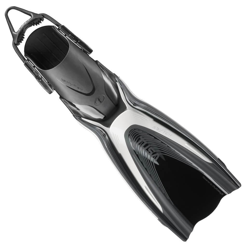 Tusa Hyflex Switch Fin - Adjustable Scuba Diving Fins for Comfort & Performance - Perfect for Snorkeling, Spearfishing & Underwater Exploration