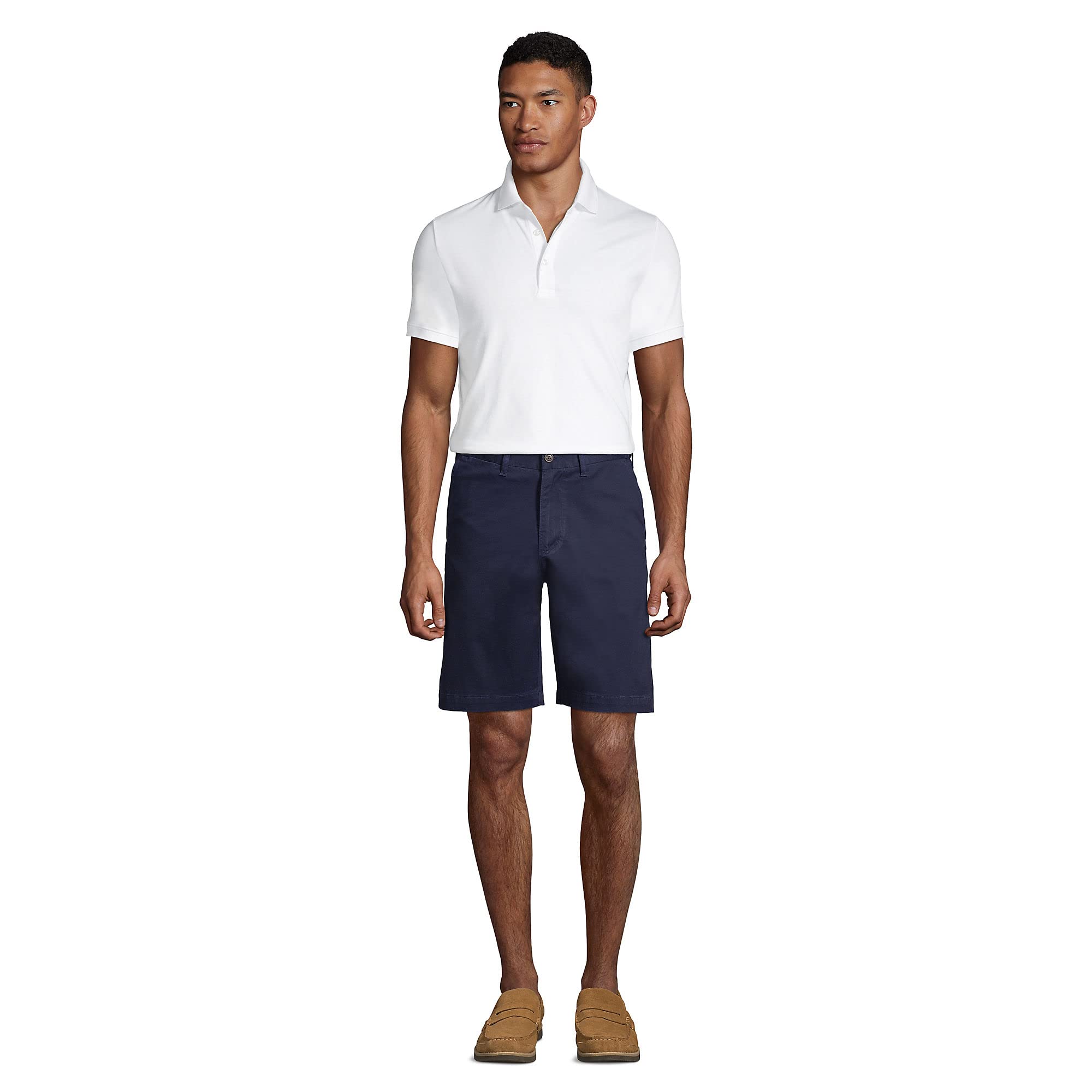 Lands' End Men's Big 9 Inch Comfort Waist Chino Shorts - Relaxed Fit Stretch Casual Shorts for Men | Perfect for Summer, Travel & Outdoor Activities