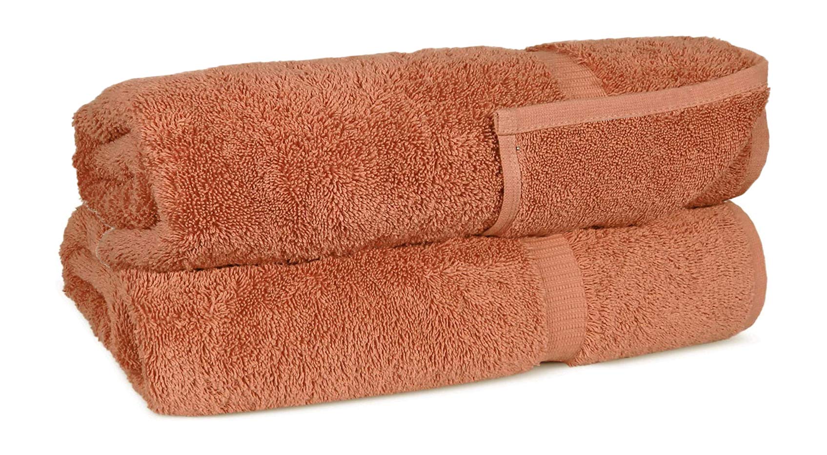 Personalized Embroidered Classic Bath Towels Set - 2 Piece 27x54 Inches Soft Absorbent Coral Towels for Bathroom, Spa & Gift Giving