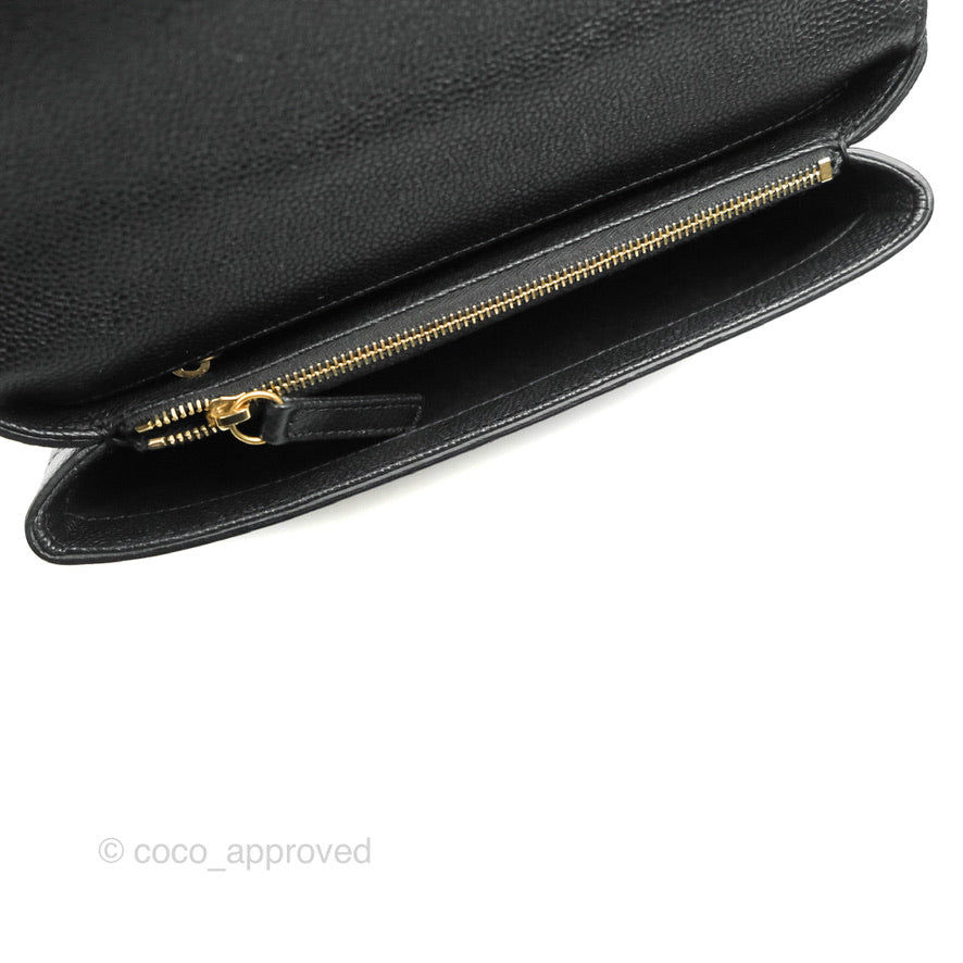 Chanel Chic Affinity Small Grained Calfskin Crossbody Bag in Black with Aged Gold Hardware - Perfect for Everyday Luxury & Evening Events