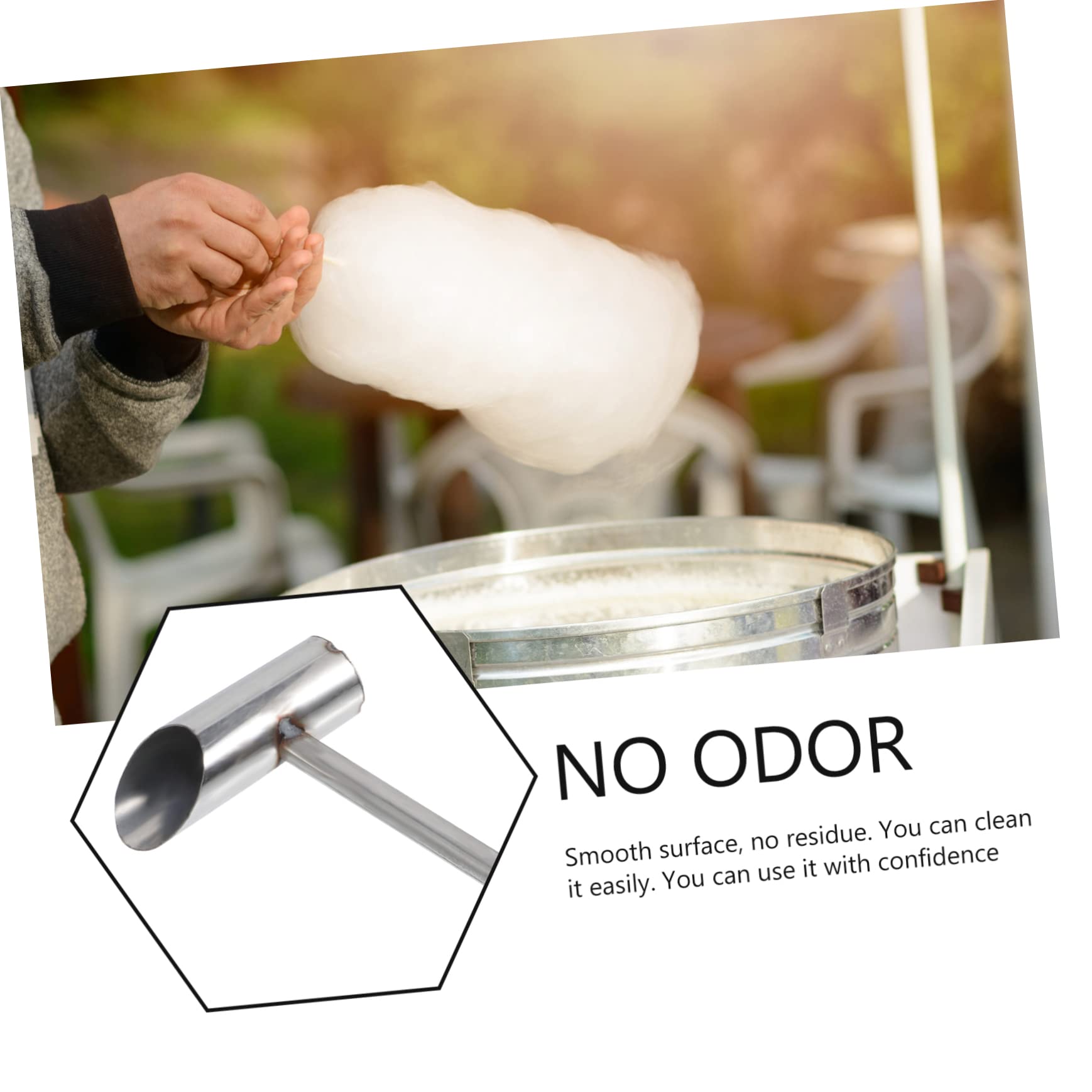 Stainless Steel Cotton Candy Sugar Spoon - Flossing Scoop for Cotton Candy Maker & Marshmallow Machine | Durable Kitchen Tool for Easy Sugar Handling | Perfect for Home, Parties, and Carnival Treats