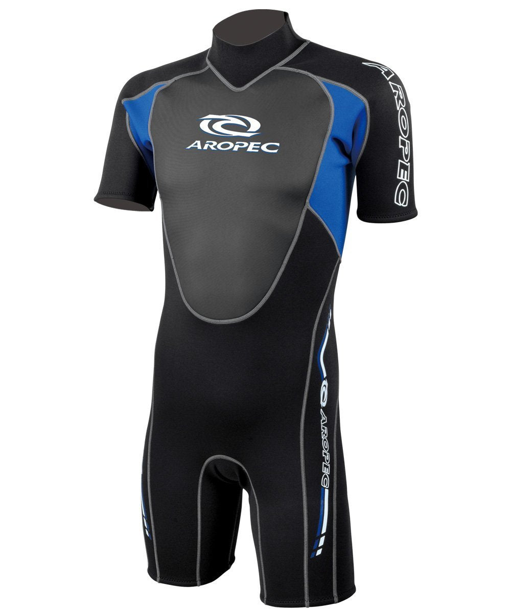 Aropec Men's 2/3mm Spring Wetsuit for Surfing, Swimming & Water Sports - Premium Neoprene Fullsuit with UV Protection & Quick Dry