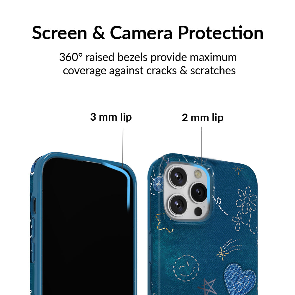 Stylish Blue Denim iPhone Case - Trendy & Protective Cover for iPhone 13/14/15 Pro Max - Perfect for Everyday Use, Travel & Fashion Accessories