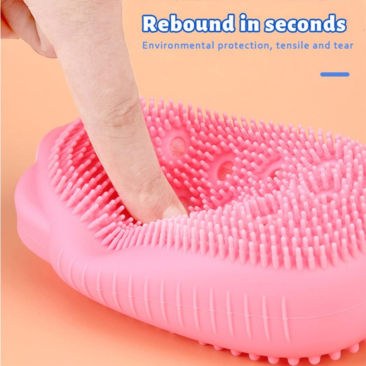 Premium Silicone Bubble Bath Scrubber (2-Pack) - Quick Foaming Body Brush for Exfoliating & Massage | Soft Bathroom Cleaning Tool for Spa, Shower & Relaxation