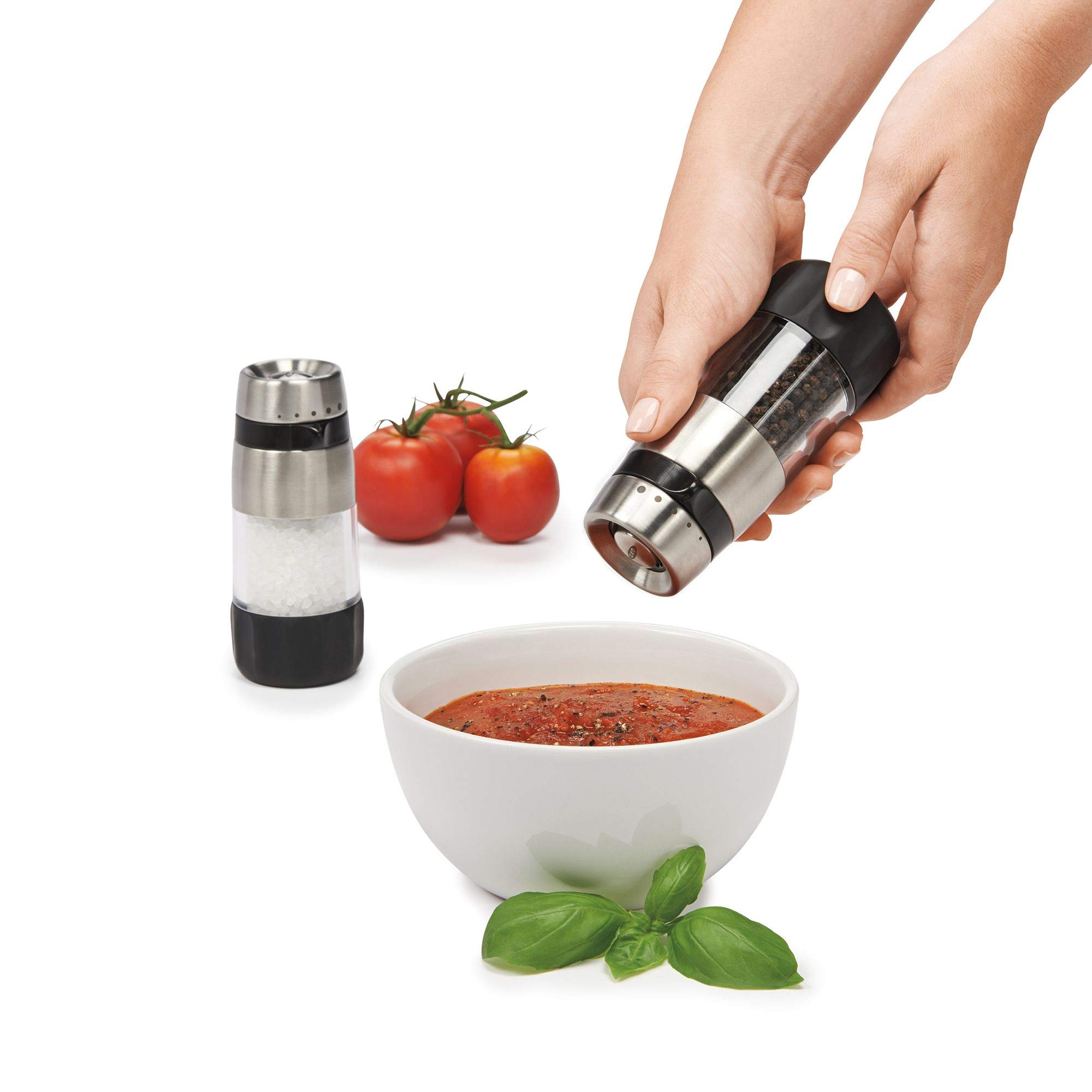 OXO Good Grips Stainless Steel Pepper Grinder - Mess-Free Design for Easy Seasoning | Perfect for Kitchen, Dining Table & Outdoor Cooking