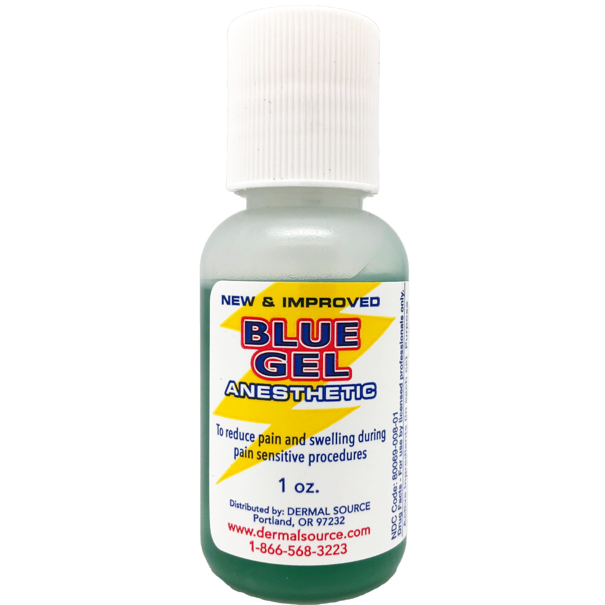 Premium Blue Gel Anesthetic 1 oz - Fast Pain Relief for Dental, Tattoo & Waxing - Topical Numbing Cream for Professional & Home Use