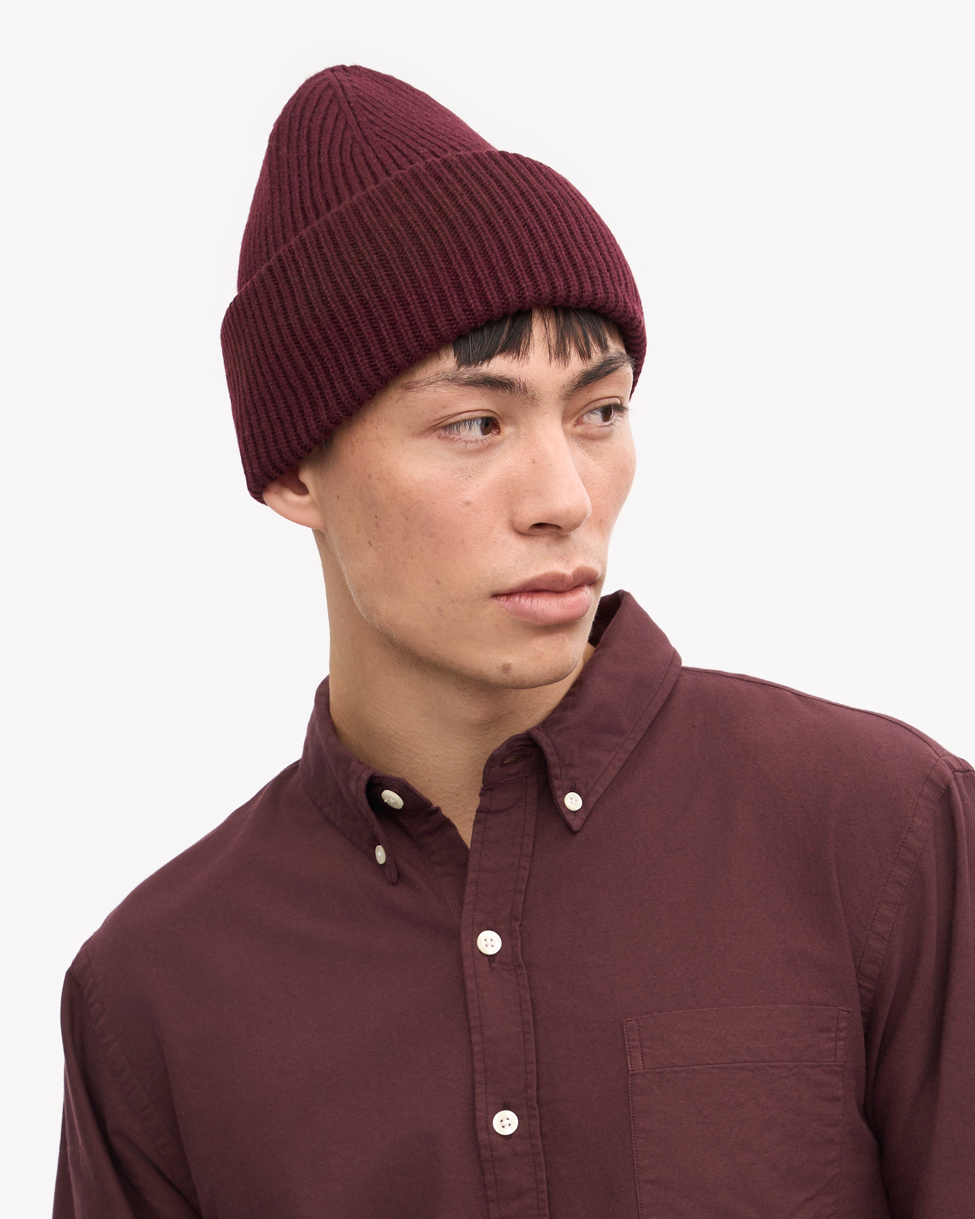 Premium Merino Wool Beanie Hat for Men & Women - Soft & Warm Winter Hat in Oxblood Red - Perfect for Skiing, Hiking & Outdoor Activities