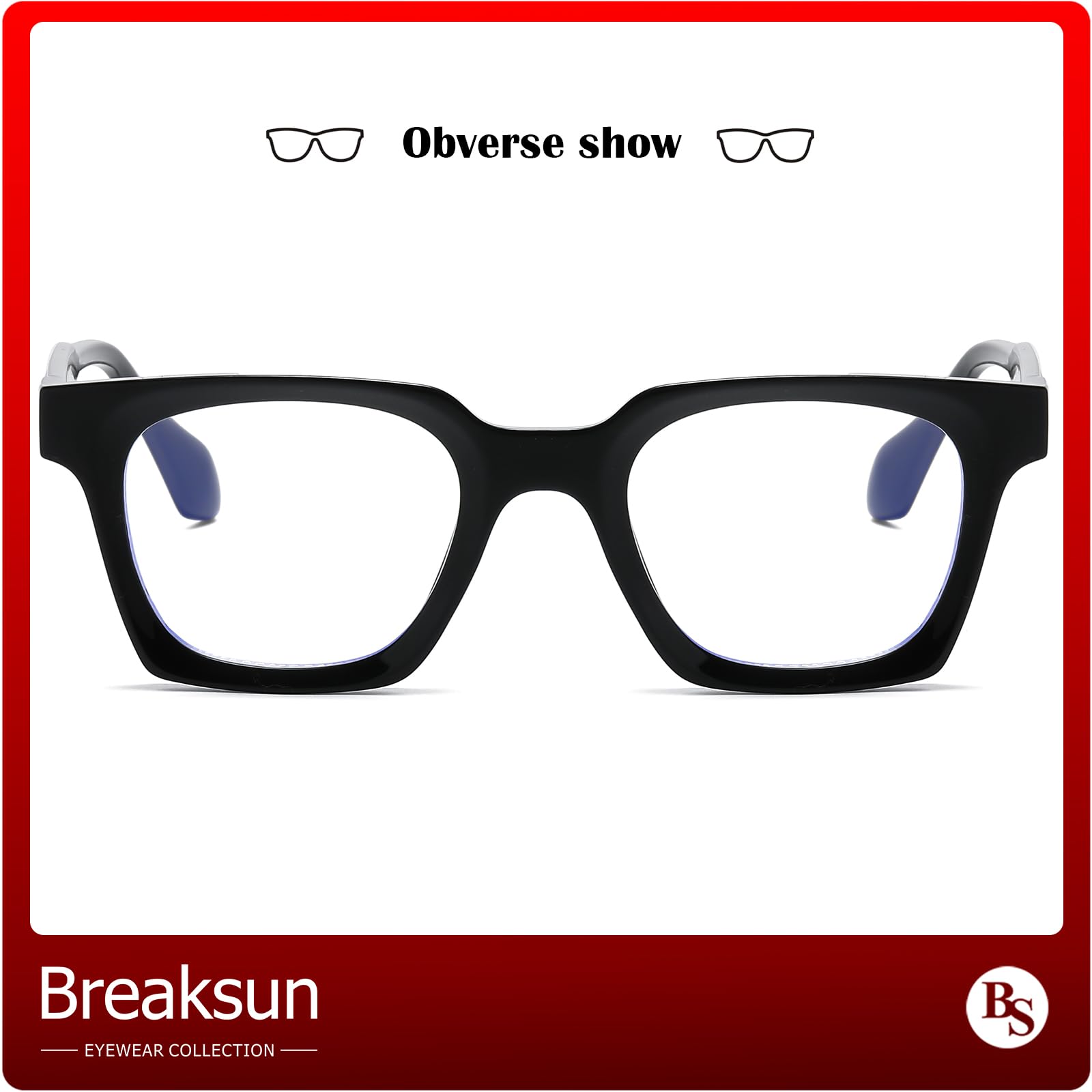 Stylish Square Glasses for Women & Men - Classic Anti Blue Light Clear Lens Frames | Perfect for Work, Gaming & Screen Time Protection