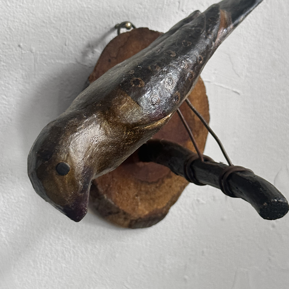 Handcrafted Black Forest Wooden Carved Bird Figurine (#511) - Perfect for Home Decor, Gift Giving & Collectibles