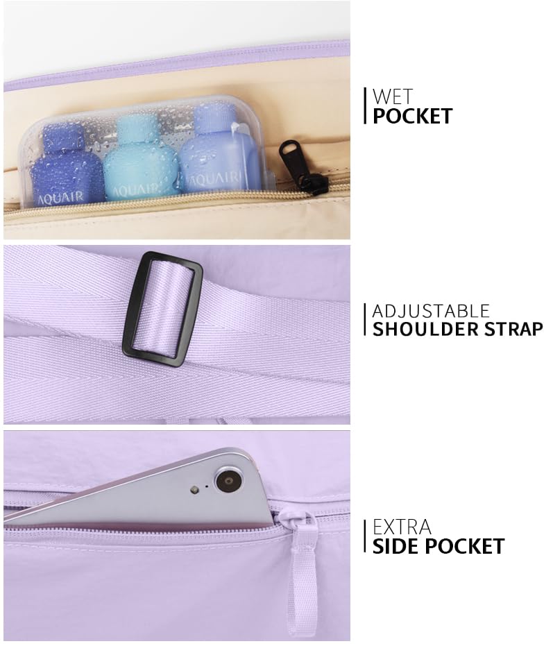 Stylish Compact 3-in-1 Small Gym Duffle Bag for Women & Men - Lightweight Crossbody Sports Bag for Fitness, Workout & Travel - Perfect for Gym, Yoga, Work Commute & Weekend Getaways