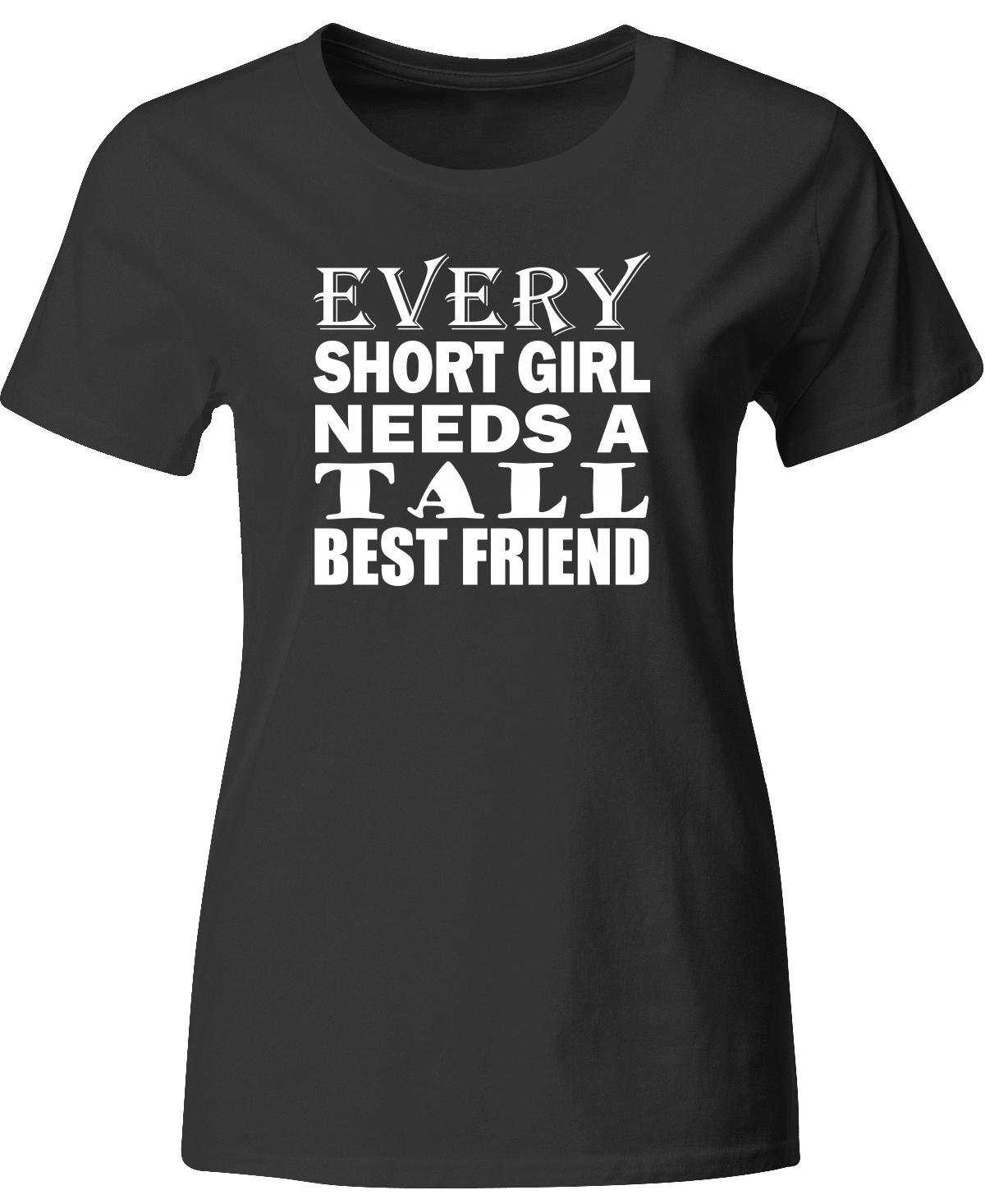 Best Friend T-Shirt for Short and Tall Girls - Cute BFF Matching Outfits for Women - Perfect for Casual Wear, Girls' Night Out, and Friendship Gifts