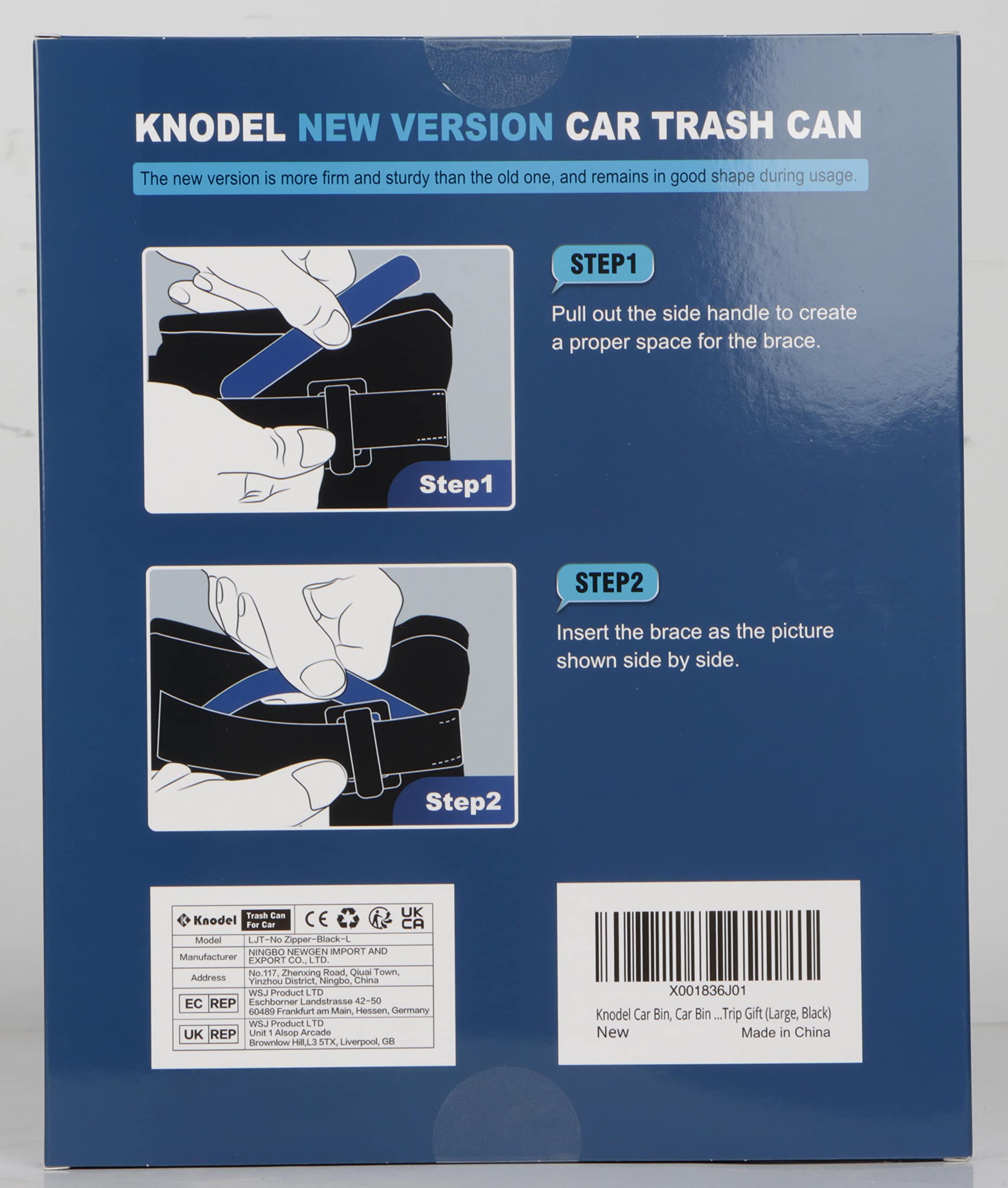 Waterproof Car Trash Can with Lid - Leak-Proof Hanging Car Garbage Bin for SUV, Truck & Vehicle - Large Black Auto Waste Container for Road Trips, Commuting & Travel