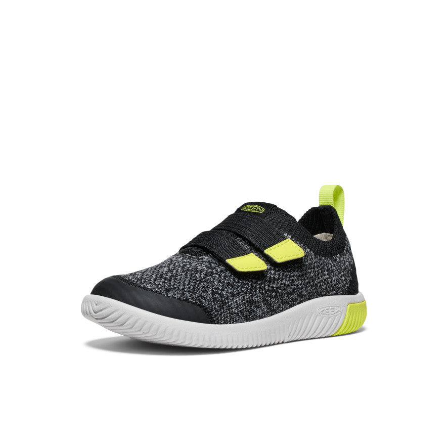 KNX Knit Double Strap Sandals for Toddlers & Little Kids - Black/Evening Primrose | Comfortable & Stylish Summer Shoes for Playtime, Beach & Outdoor Adventures