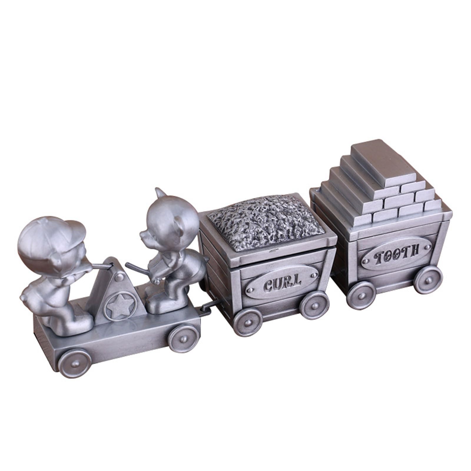 Premium Silver Baby Tooth Keepsake Box - Deciduous Tooth Storage for Kids, Metal First Tooth Holder, Fetal Hair & Milestone Memory Case - Perfect Baby Shower Gift & Childhood Souvenir (Ideal for Baby's First Tooth, Christening, Baptism & Special Occasions)