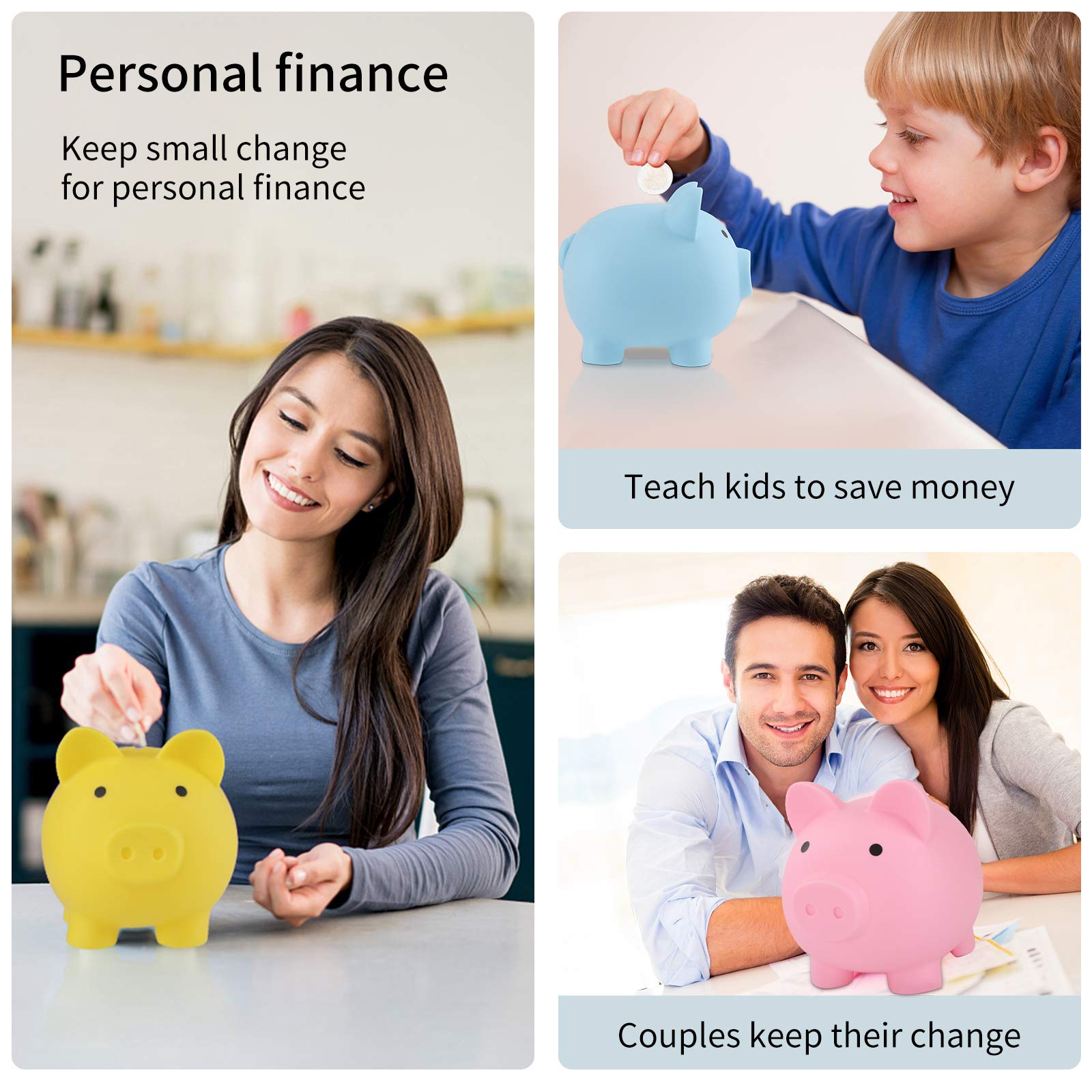 Unbreakable Blue Piggy Bank for Boys - Durable Plastic Money Bank for Kids, Perfect Birthday, Festival & Baby Shower Gift - Teach Savings with Fun for Toddlers & Children