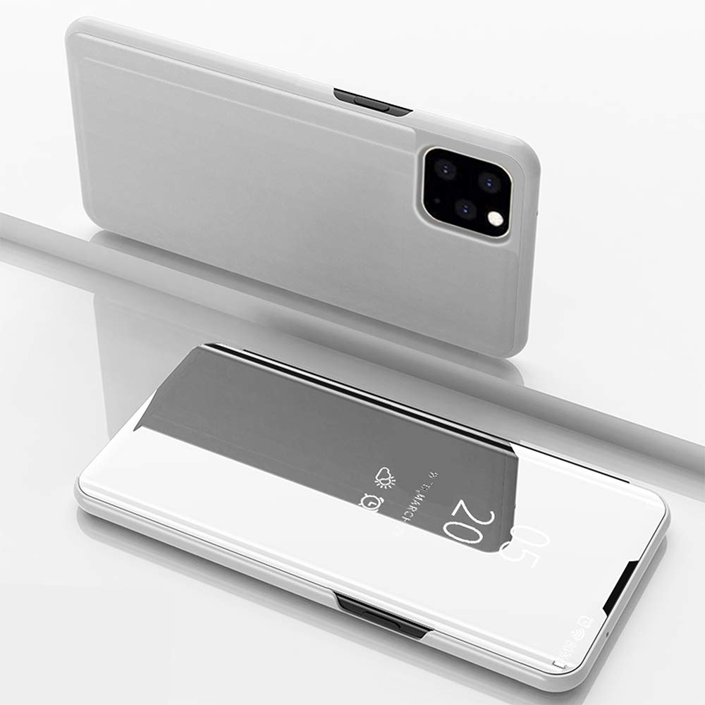 Premium Mirror Slim Fit Plating Smart Clear View Standing Case for iPhone 11 Pro Max (6.5