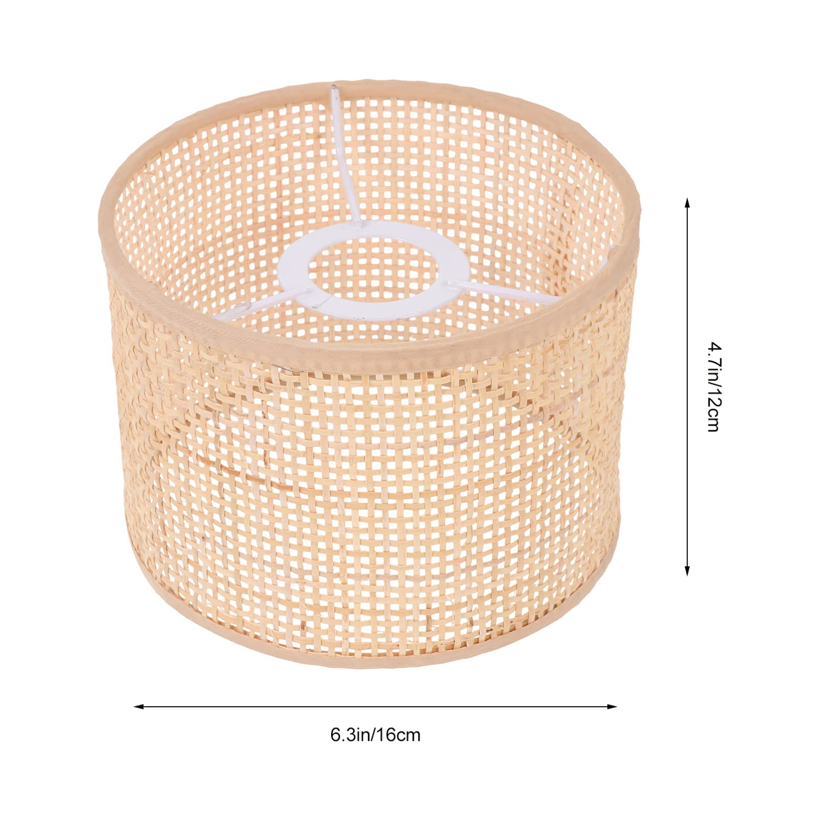 1pc Handwoven Rattan Lampshade - Unique Woven Light Shade for DIY Home Decor, Boho Style Ceiling or Table Lamp Cover - Perfect for Living Room, Bedroom, or Patio Lighting