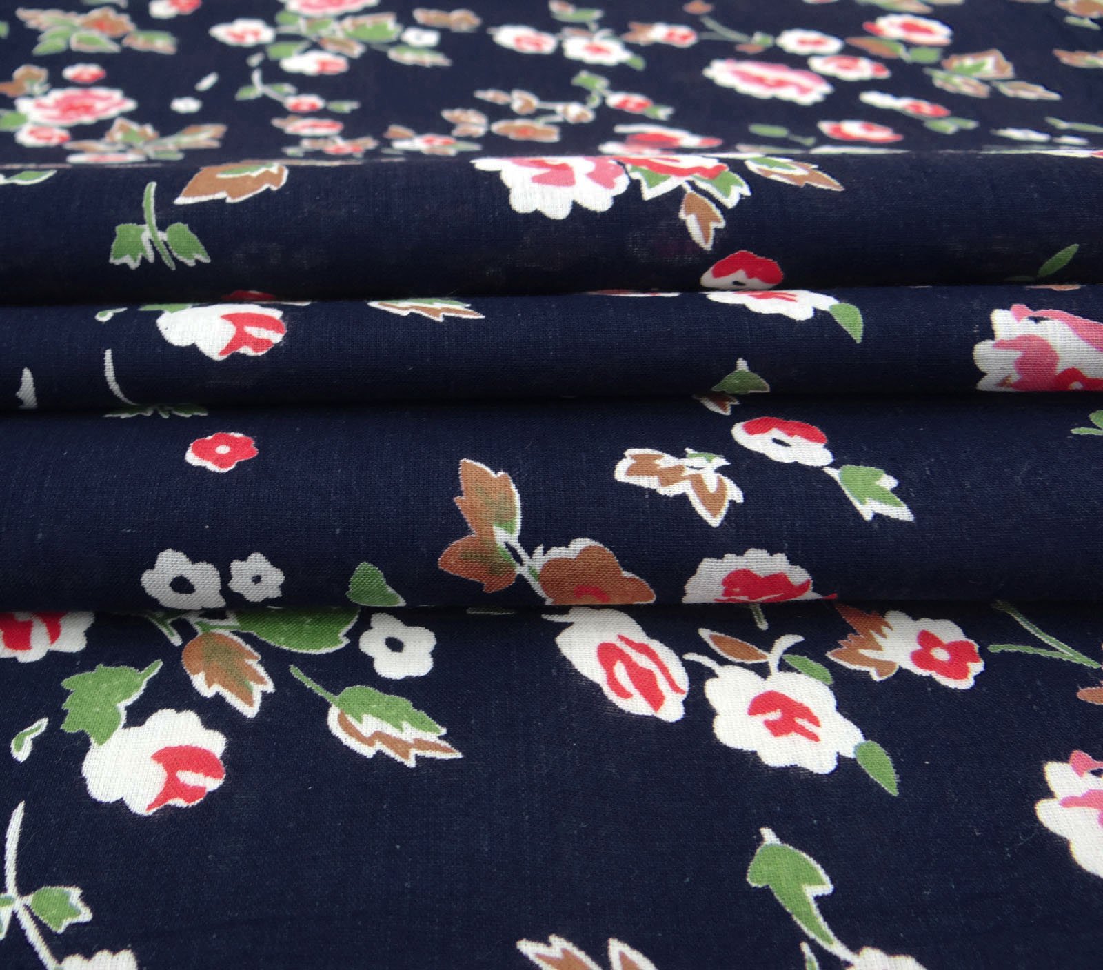 Floral Printed Cotton Fabric by The Yard - Dressmaking, Crafting & Sewing Supplies for DIY Projects, Quilting, and Home Decor