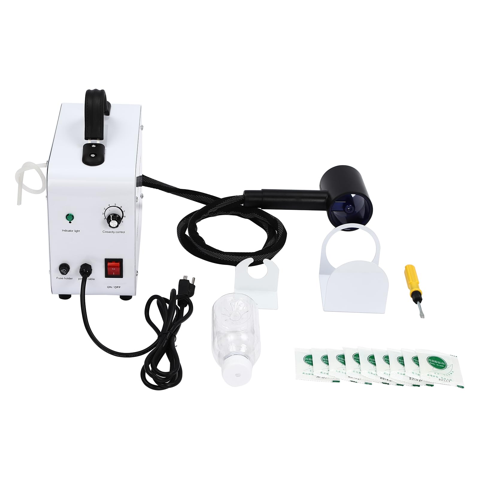 Professional 1300W Nano Hair Steamer with Adjustable Mist Levels (1-10) - Salon-Grade Hydrating & Repair Treatment for Perming, Dyeing & Damaged Hair - Includes Nozzle & 11.83 oz Water Tank (10.24×4.72×8.27in) - Perfect for Home Salon Use & Professional Hair Care