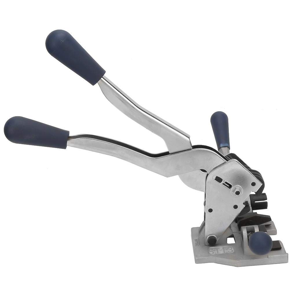 EVTSCAN 3-in-1 Manual Steel Strap Tensioner & Crimper Tool for Banding Straps - Heavy Duty Packing Machine for Shipping, Moving, and Warehouse Use