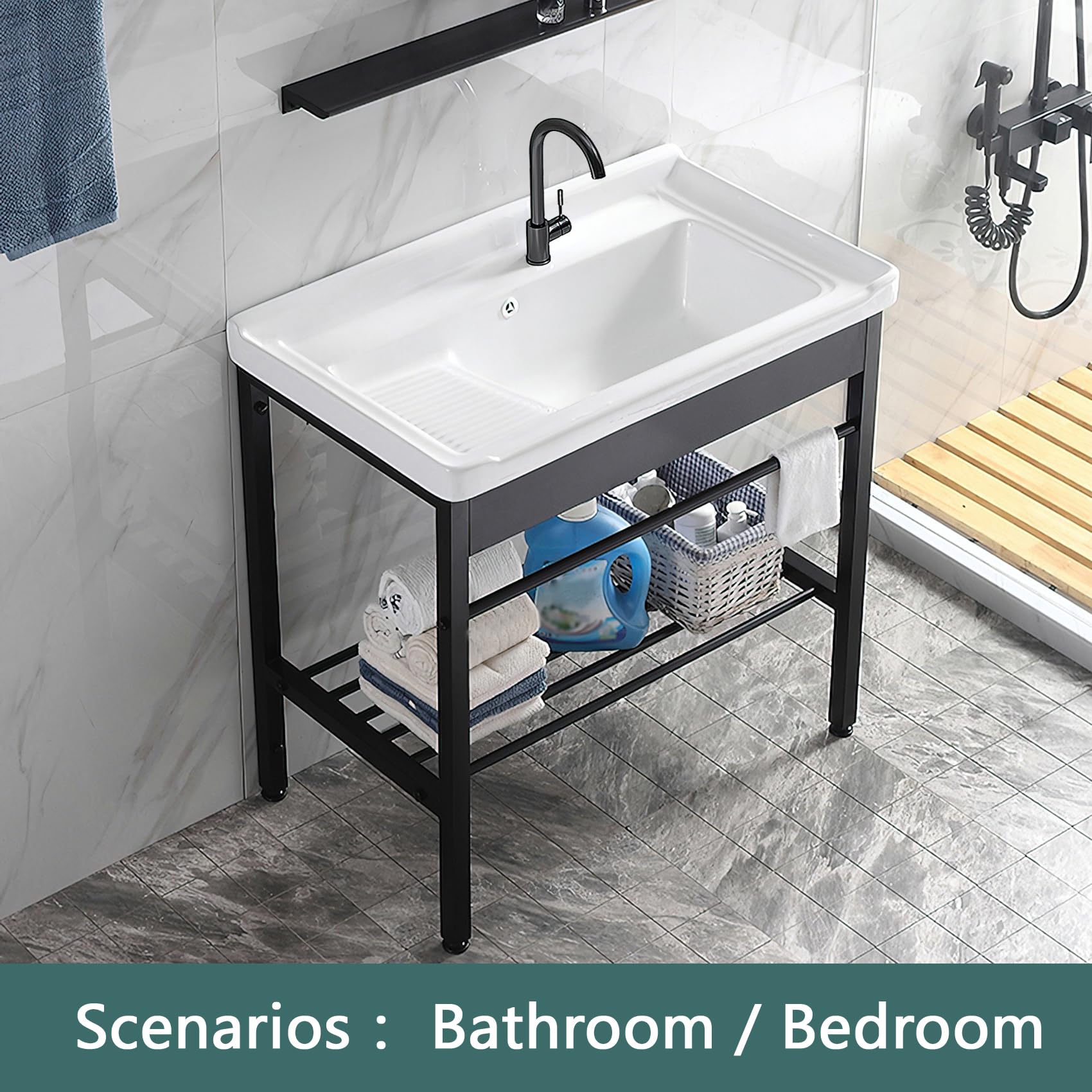 Freestanding Laundry Utility Sink - 28.3
