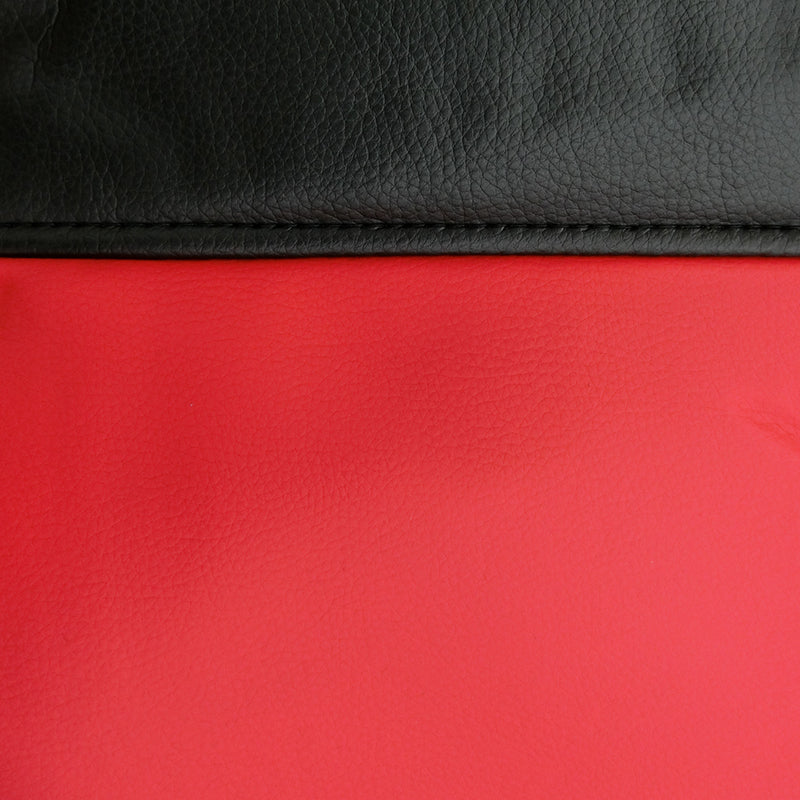 Black Bull Leather Look Seat Covers - Airbag Compatible (Black/Red) - Universal Fit for Cars & Trucks - Perfect for Daily Commute, Road Trips & Vehicle Protection