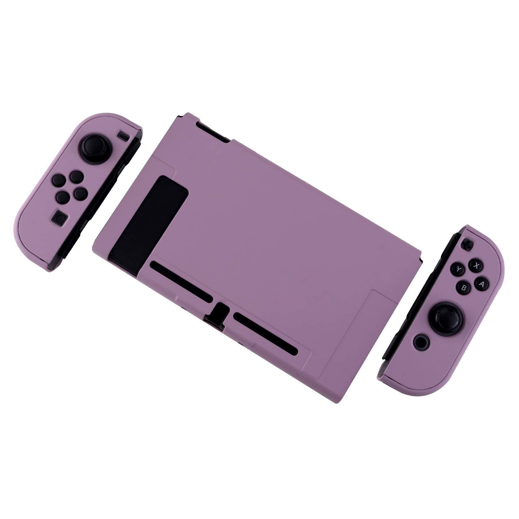 eXtremeRate PlayVital Protective Hard Shell Case Cover for Nintendo Switch - Shock-Absorbent Anti-Scratch Dockable Durable Gaming Accessory (Dark Grayish Violet) - Perfect for Travel, Home Gaming & Switch Protection
