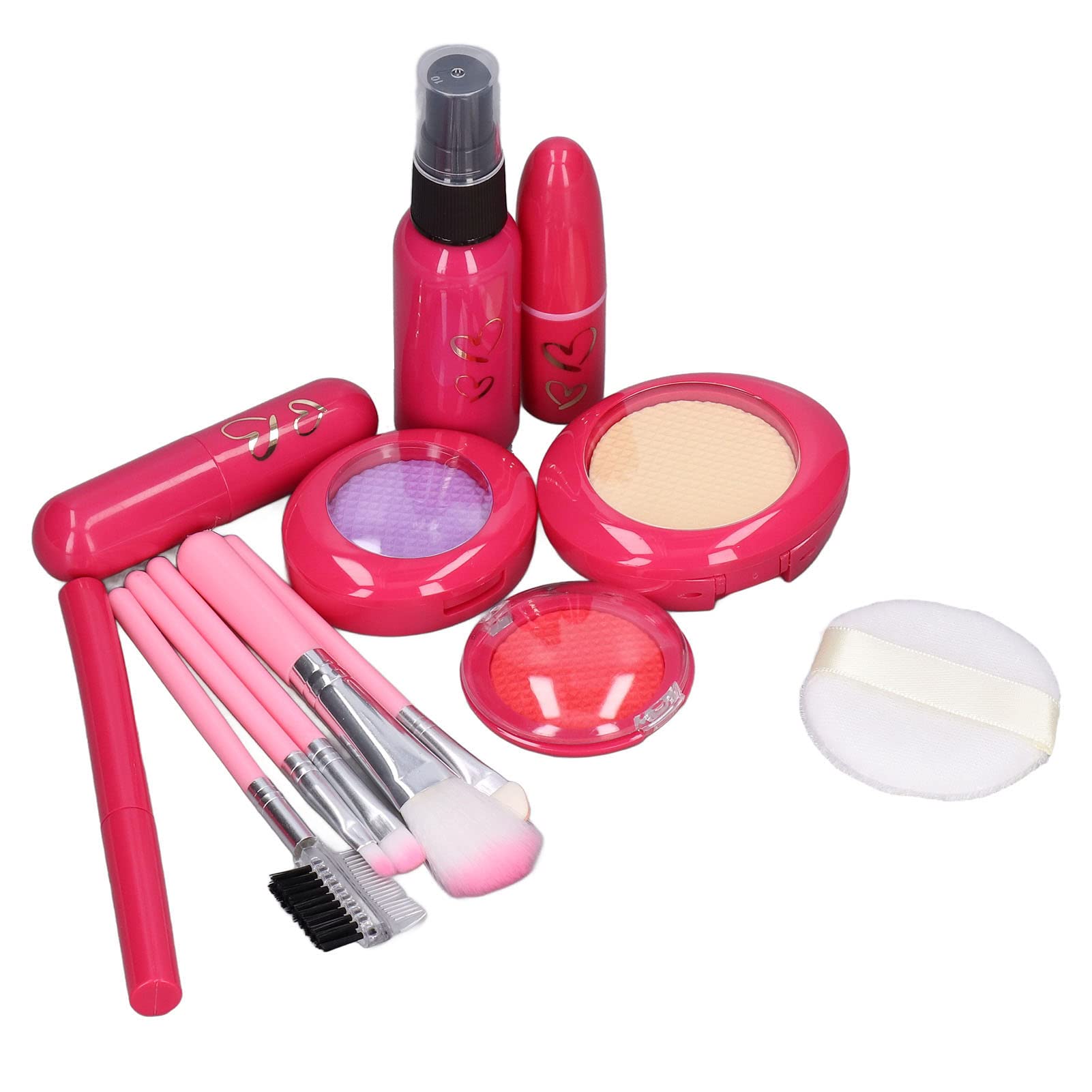 BOLORAMO Girls Pretend Play Makeup Set - Safe & Non-Toxic Toddler Makeup Kit for Kids Role Play, DIY, Birthday Party & Home Dress-Up - Perfect Gift for 3-6 Year Old Girls (Pink)