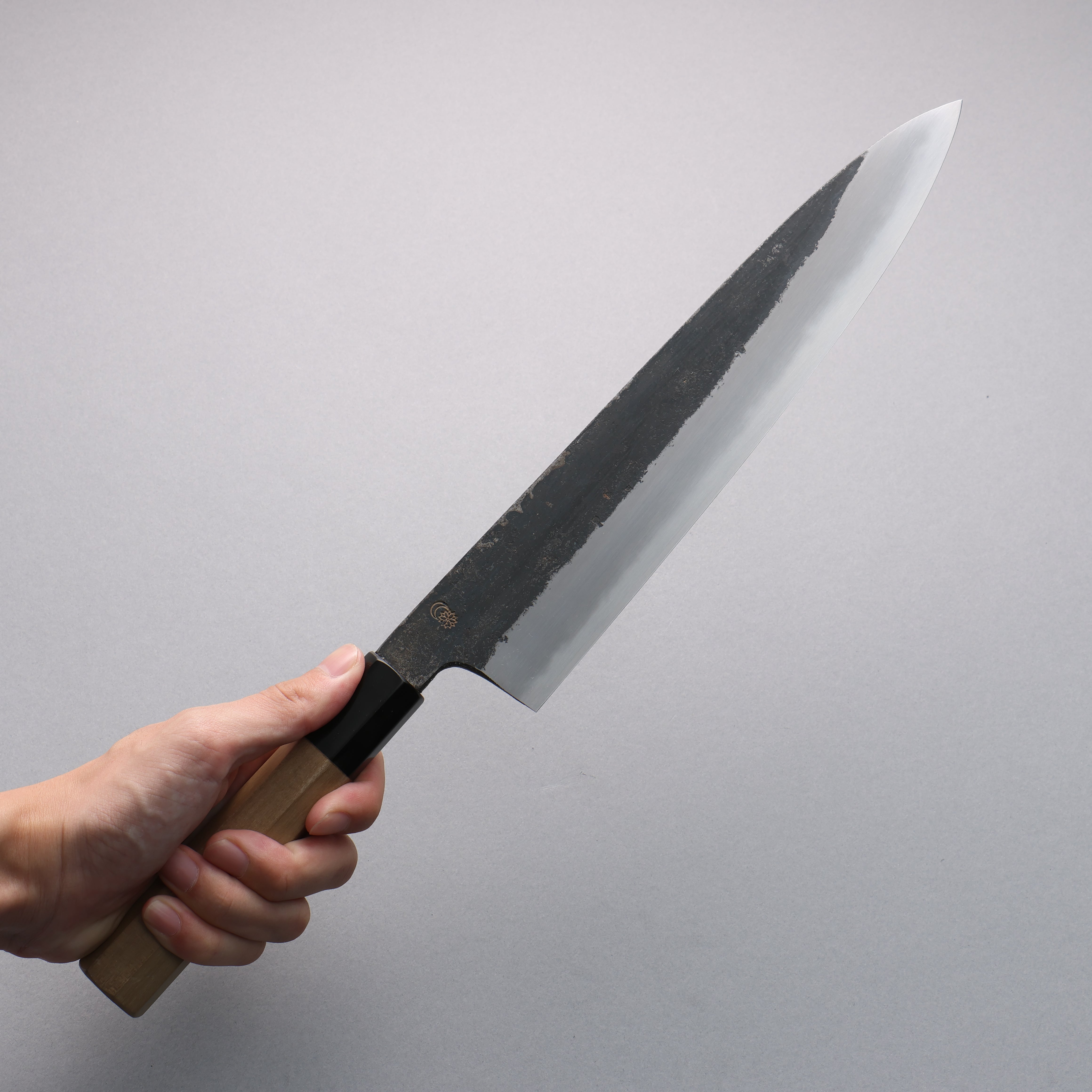 Premium Kikuzuki White Steel No.2 Black Gyuto Japanese Chef Knife 270mm with Magnolia Handle - Perfect for Sushi, Meat Slicing & Professional Kitchen Use
