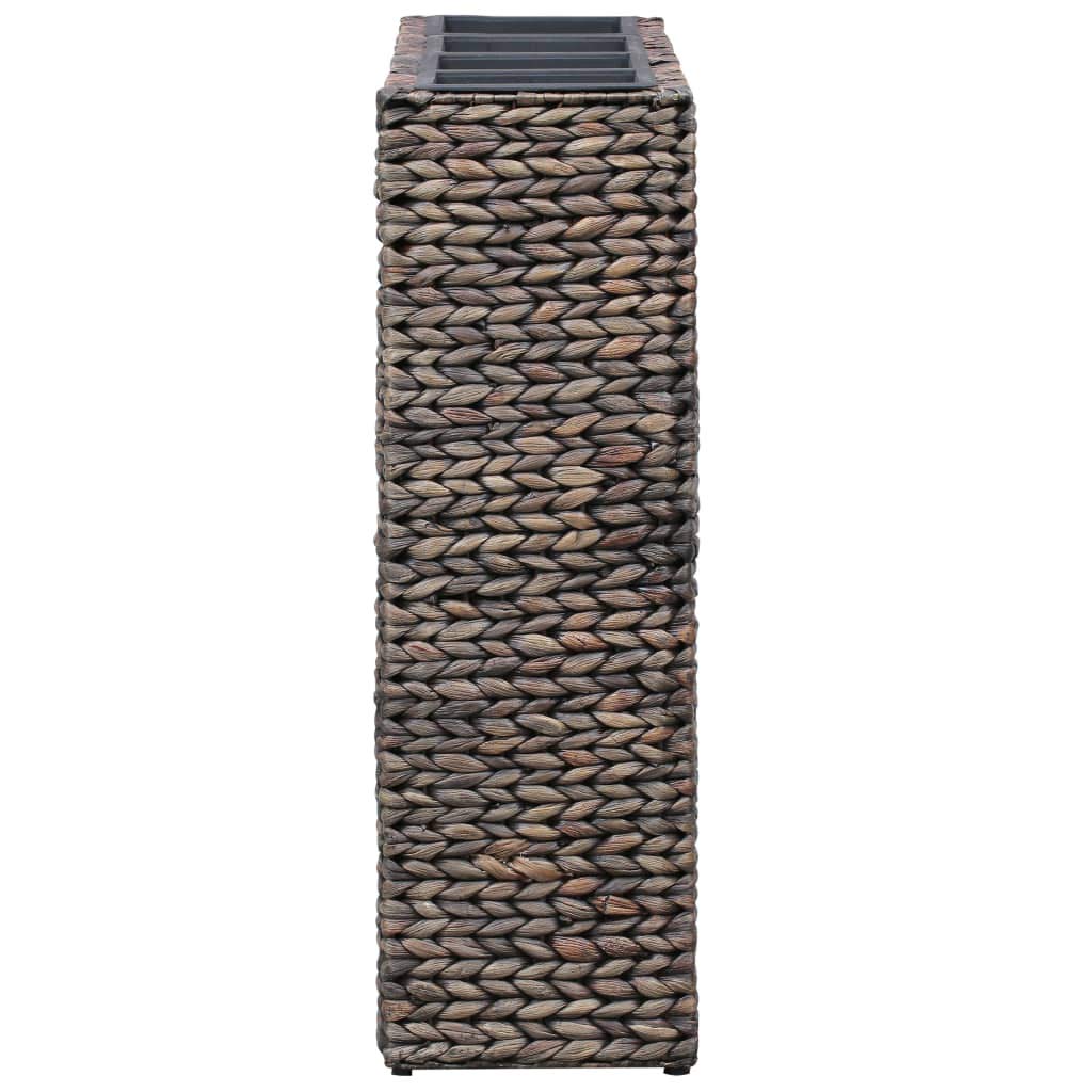 CHARMMA Elevated Garden Planter Box with 4 Water Hyacinth Pots - 14.5lb Brown Raised Bed for Outdoor Gardening, Patio Decor & Small Space Planting