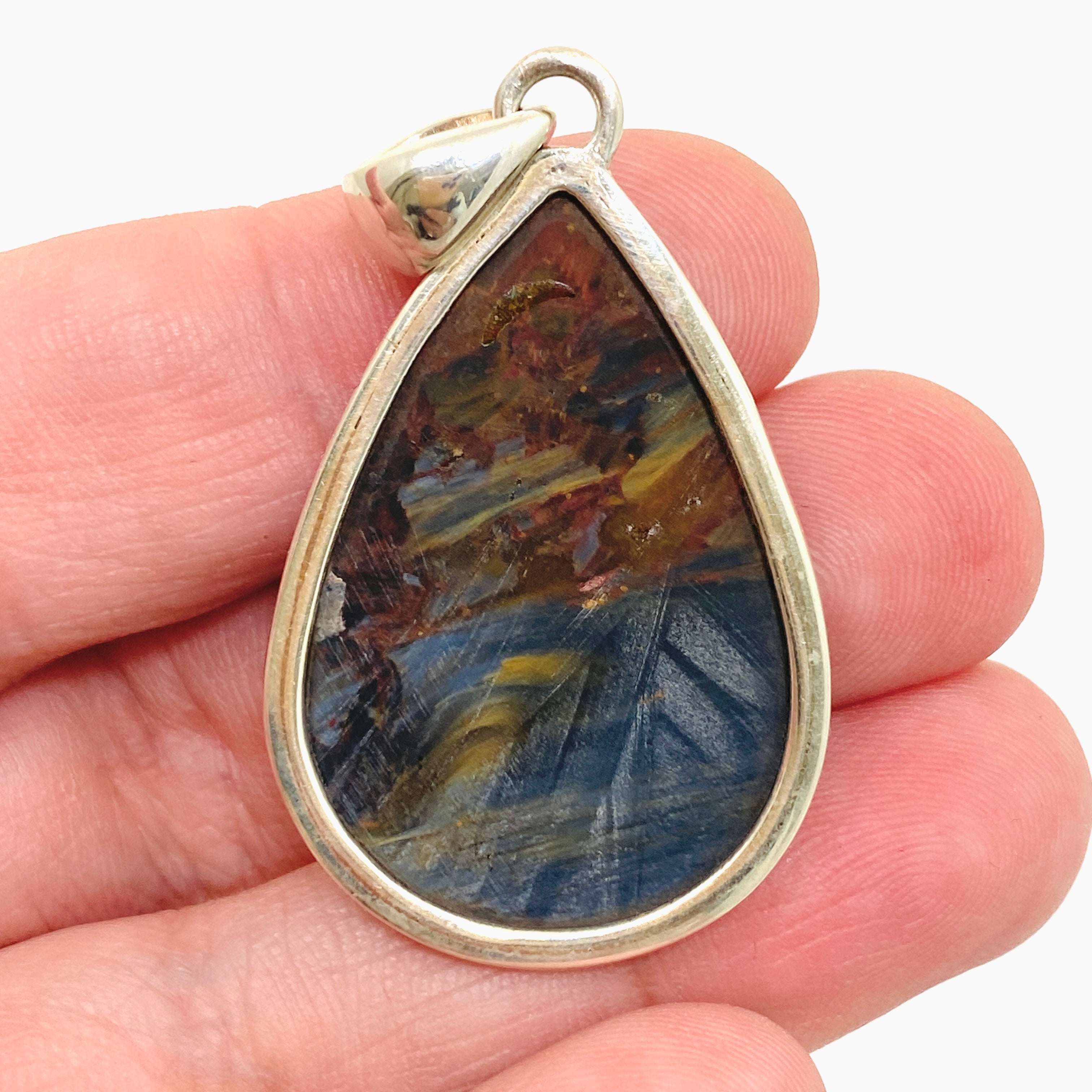 Natural Pietersite Teardrop Cabochon Pendant - Handmade Jewelry PPGJ1062 for Women, Gift for Her, Healing Crystal Necklace - Perfect for Meditation, Yoga & Spiritual Healing