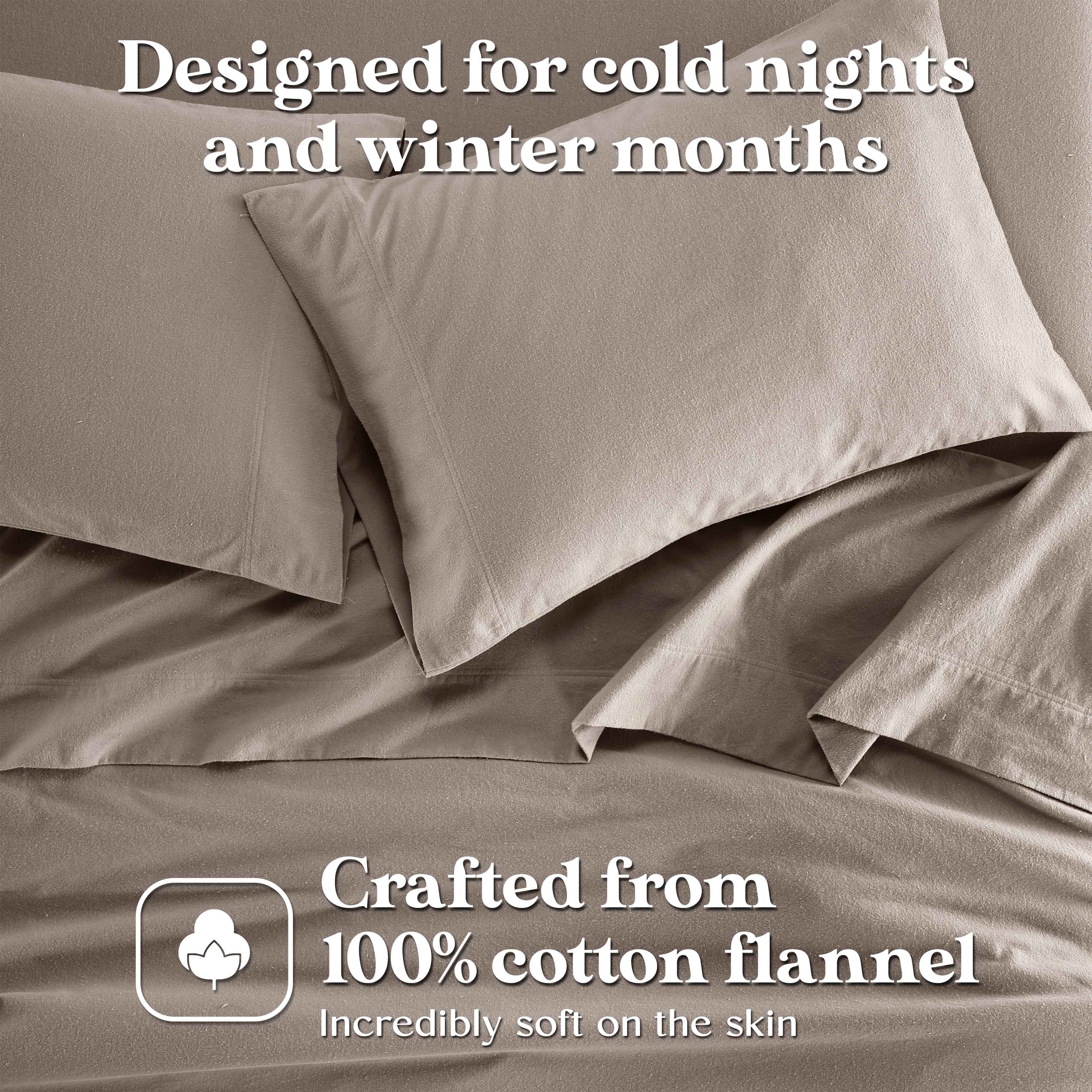 Premium Rome Flannel Cotton Solid Brushed Pillowcases Set of 2 - Soft & Cozy Bedding for Winter Nights, Home Decor, and Guest Room Essentials