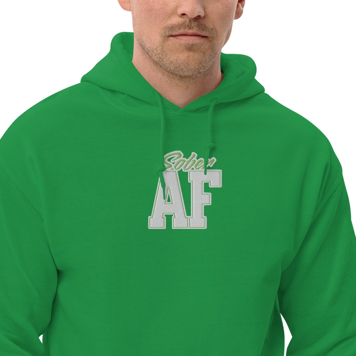 Sober AF Premium Embroidered Unisex Hoodie - Soft Cotton Pullover Sweatshirt for Men & Women | Perfect for Casual Wear, Street Style & Everyday Comfort