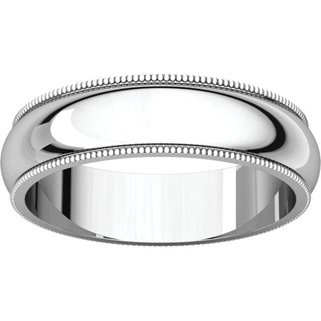 14K Gold 5mm Milgrain Wedding Band for Women - Elegant & Timeless Bridal Ring for Engagement, Anniversary & Special Occasions