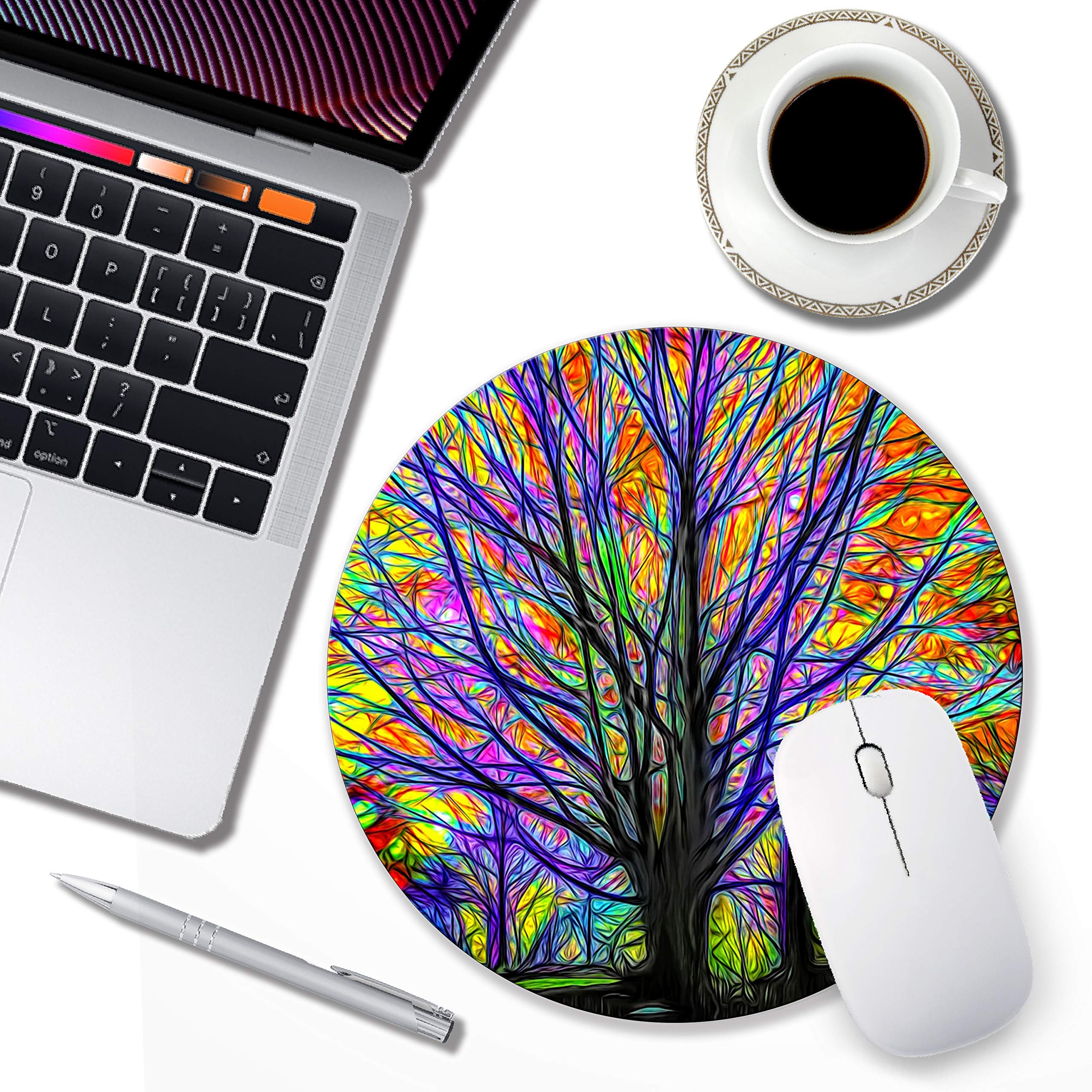 Personalized Tree of Life Mouse Pad - Non-Slip Rubber Computer Mousepad for Office & Gaming - Small Desk Accessory with Custom Design for Work, Home & PC Setup