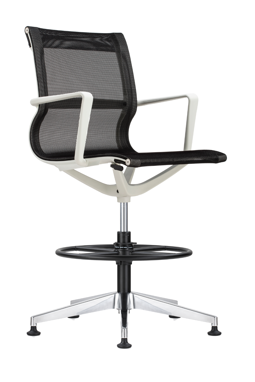 Eurotech Kinetic Stool - White Frame Designer Spider Mesh Ergonomic Chair (EH301W) | Perfect for Home Office, Gaming & Modern Workspaces