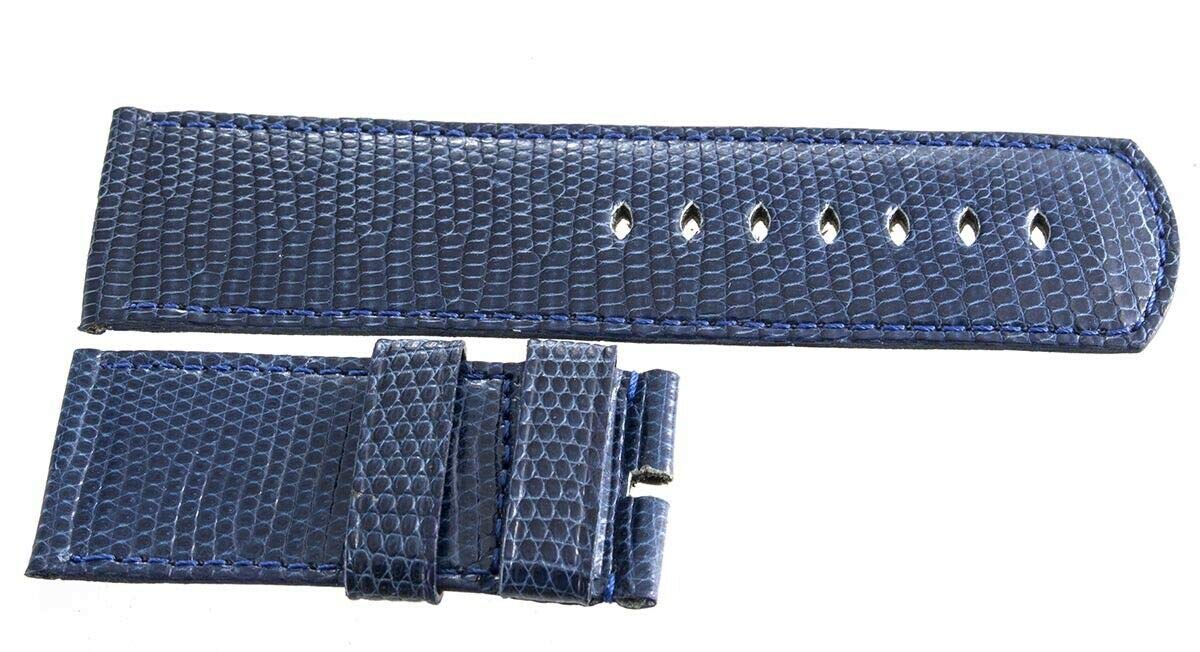 Locman Men's 31mm Blue Leather Watch Band Strap - Premium Replacement Watch Strap for Dress Watches, Business & Formal Occasions