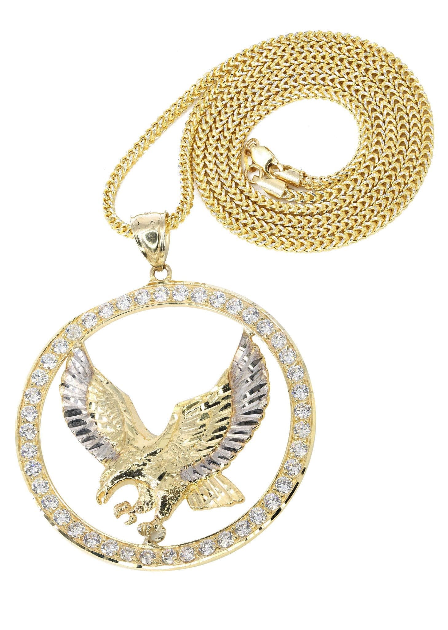 10K Yellow Gold Eagle Pendant Necklace for Men & Women - 19 Grams | Elegant Jewelry Gift for Birthday, Anniversary & Special Occasions