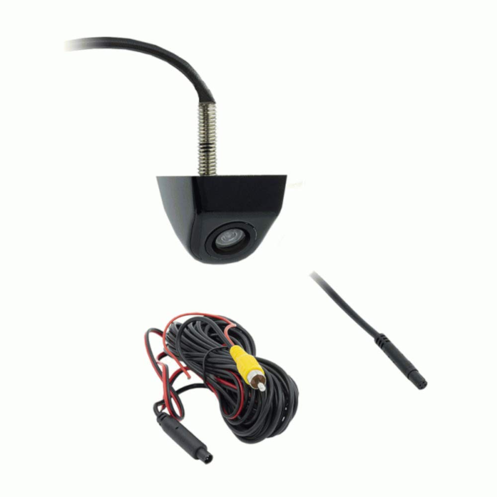 iBeam Above License Plate Backup Camera with Gloss Black Metal Housing - HD Rear View for Trucks, SUVs, and RVs - Perfect for Parking, Towing, and Night Driving