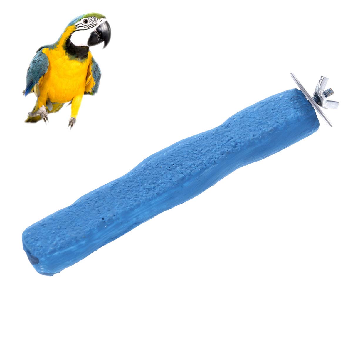 Parrot Grinding Rod & Chewing Toy - Natural Stone Perch for Beak Care | Bird Cage Stand Accessory with Sand Perch | Perfect for Parrot Beak Trimming & Playtime